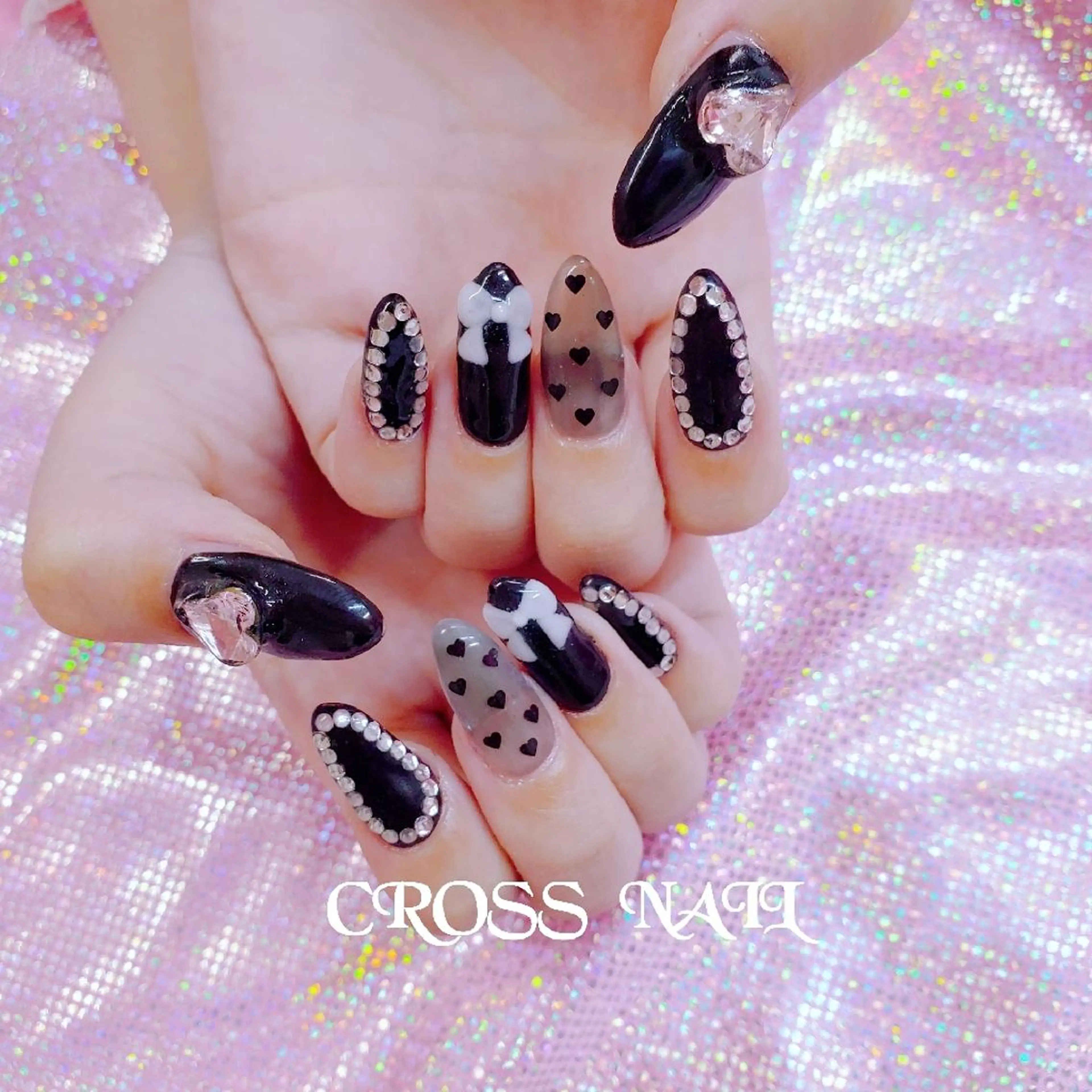 ネイル 長さ出し 氷ネイル・うるうるネイル 韓国ネイル ネイルチップ CROSS SALON/Lazy所属・CROSS  クロス　のネイルデザイン