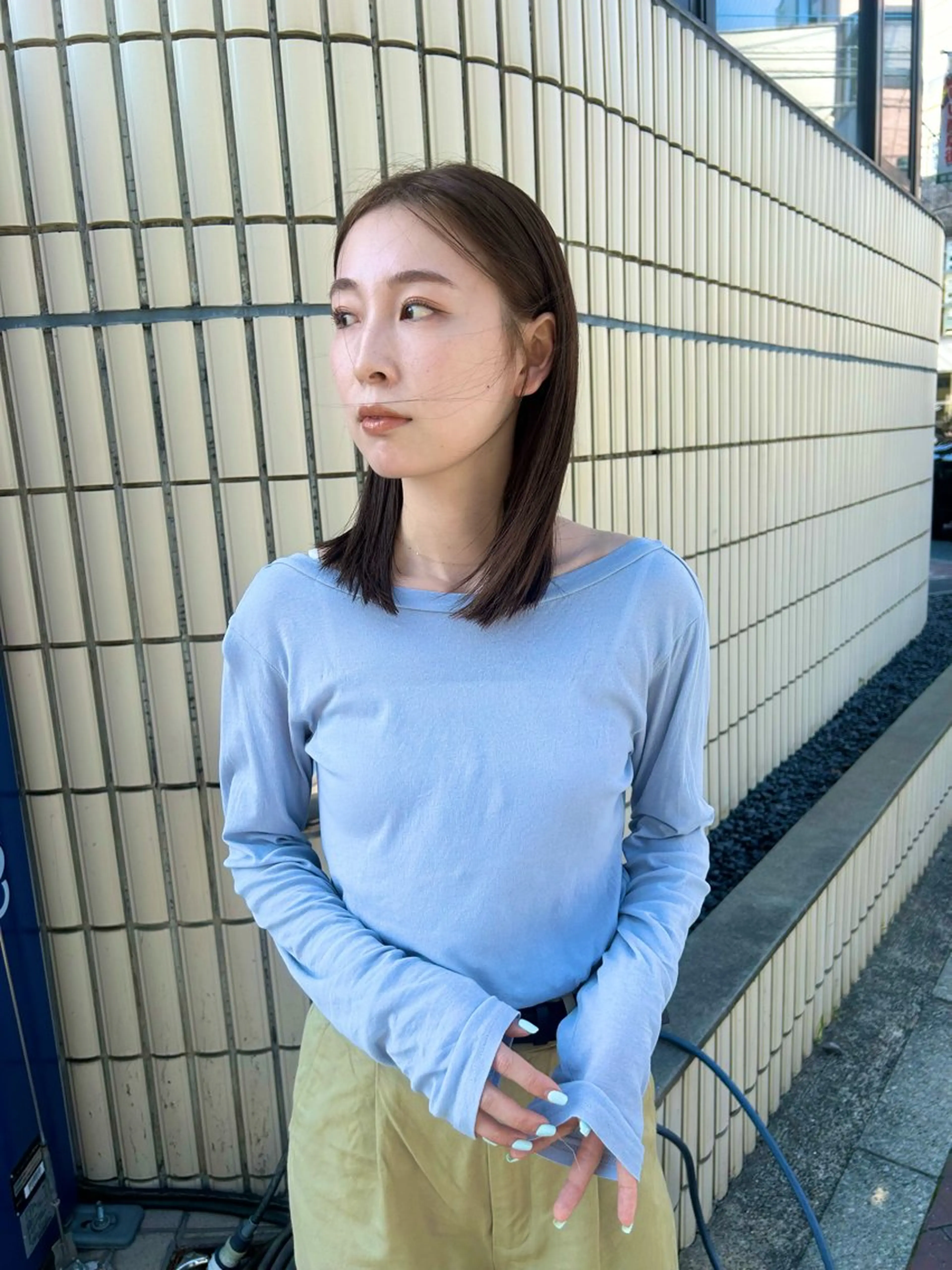 ミディアム カラー ヘアカラー トリートメント ✳︎透明感カラー✳︎ ボブ✳︎nanaのヘアスタイル