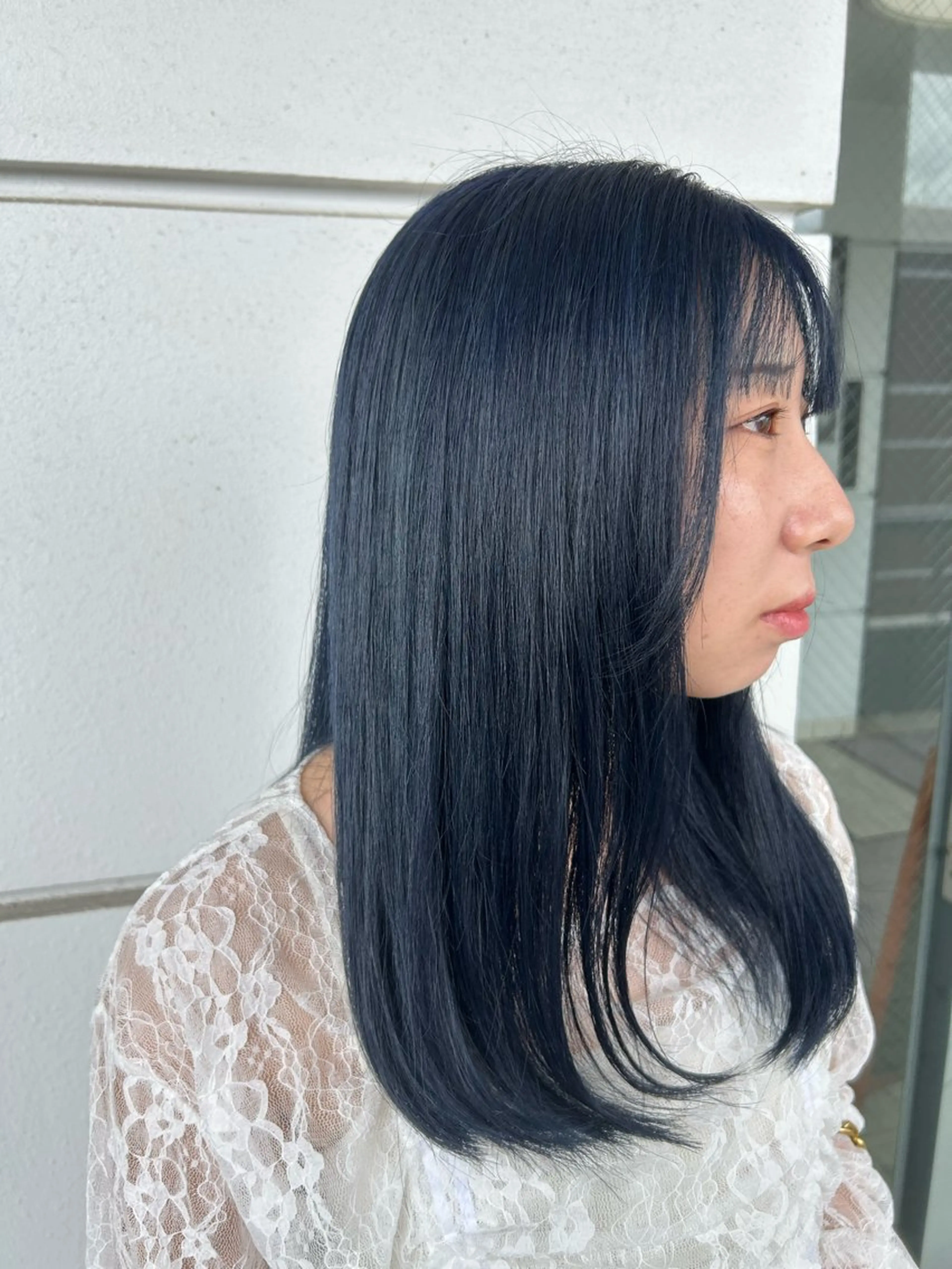 ロング カラー カット ヘアカラー 髪質改善×ハイトーン レイヤー天神美容室のヘアスタイル