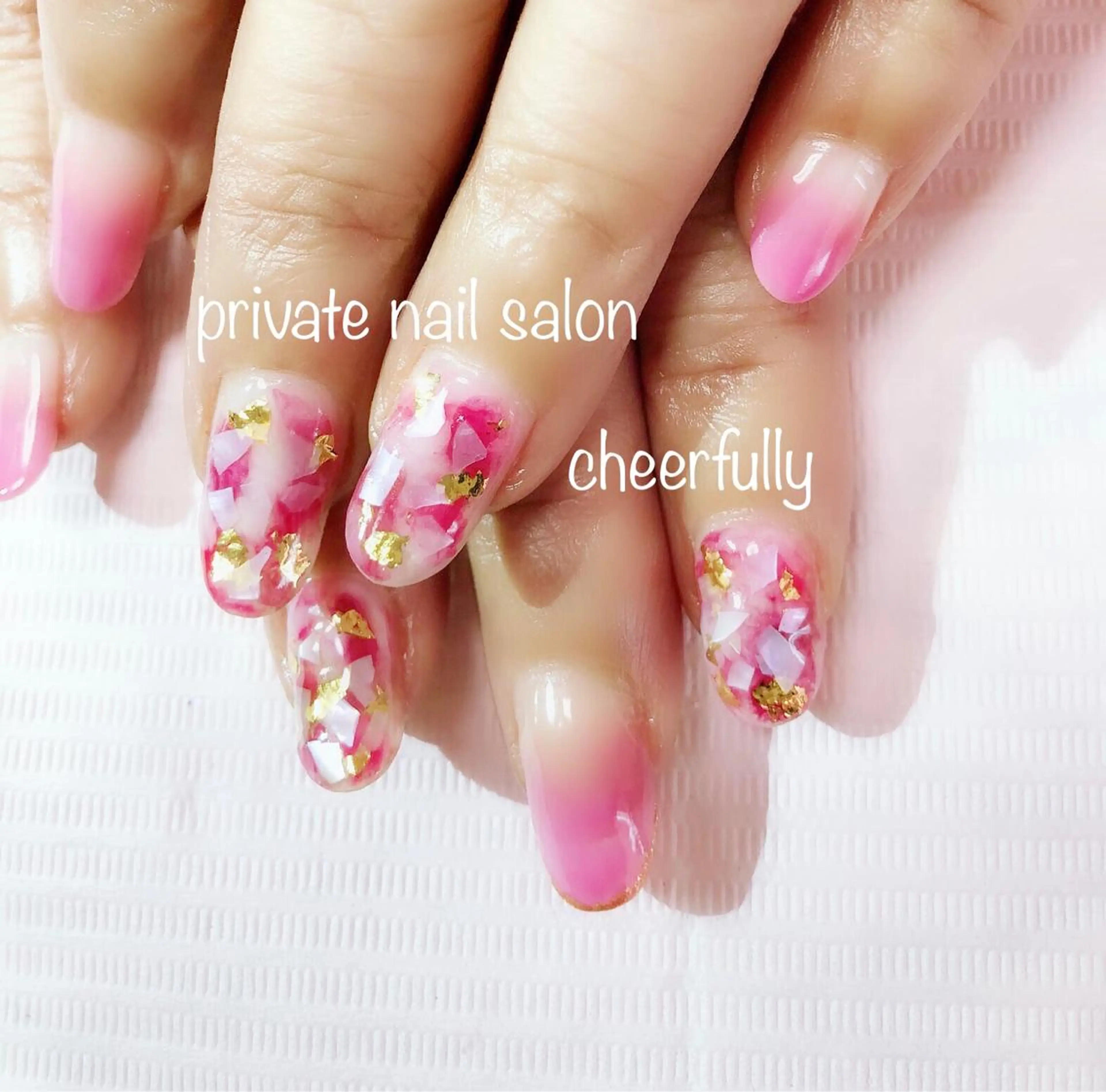 ネイル グラデーション ニュアンスネイル ピンク ハンドネイル ⭐️ cheerfullyのネイルデザイン