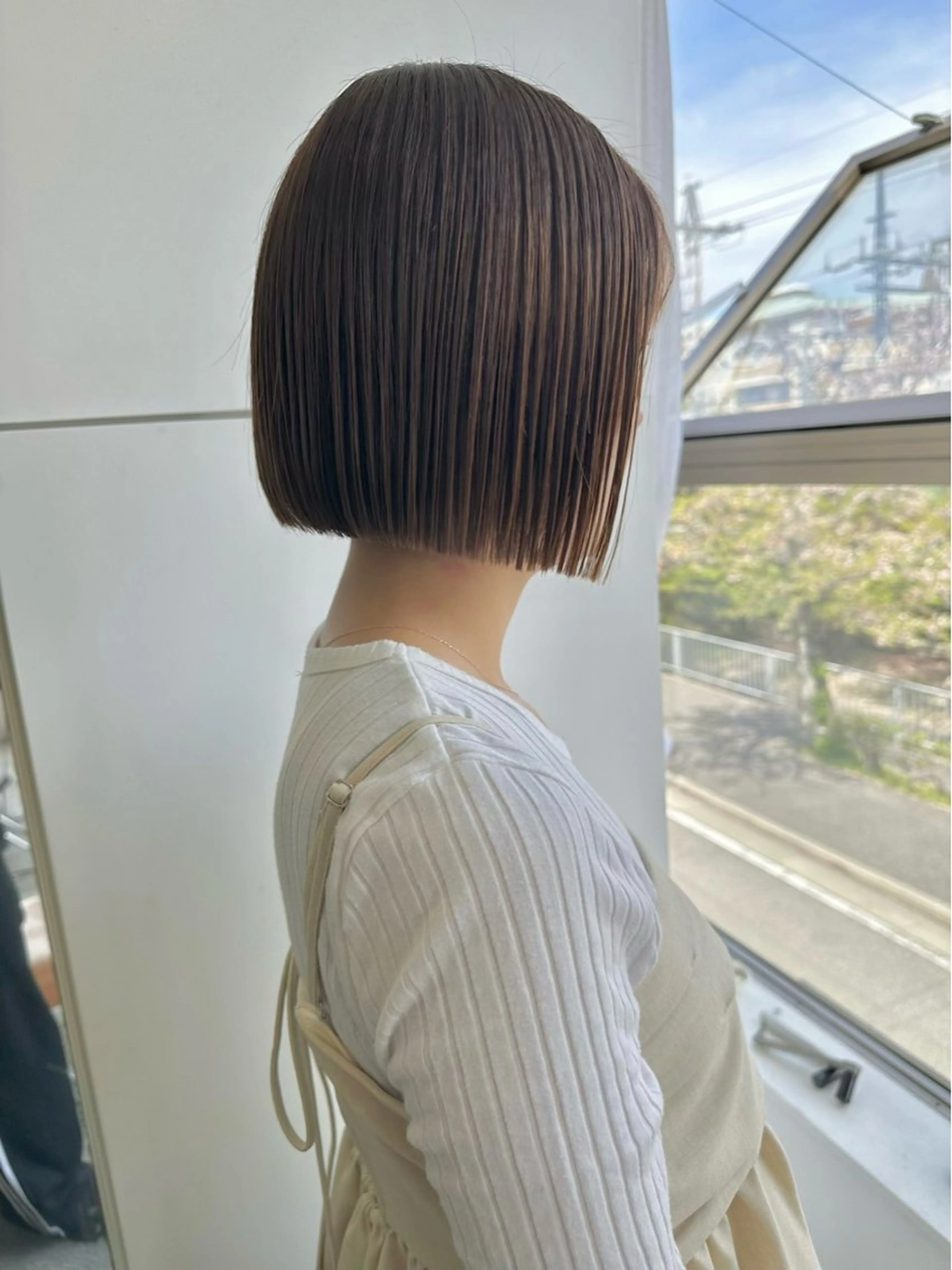 ショート ボブ 縮毛矯正 酸性ストレート カット ヘアカラー トリートメント ボブ特化美容師 /木原崇了のヘアスタイル