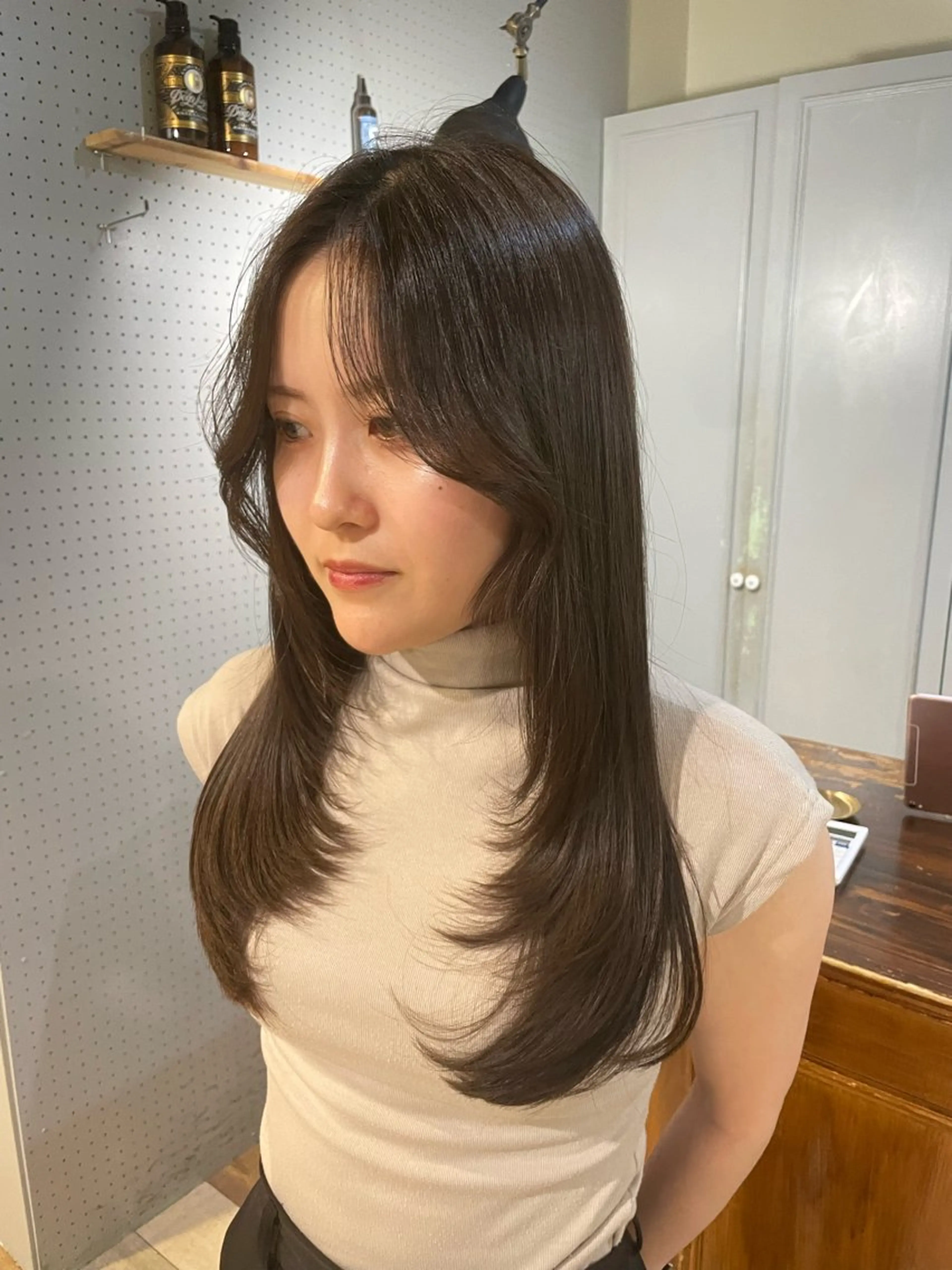 ミディアム カラー カット ヘアカラー トリートメント 🤩噂のMr.髪ポジ ティブ®️yu🤩のヘアスタイル