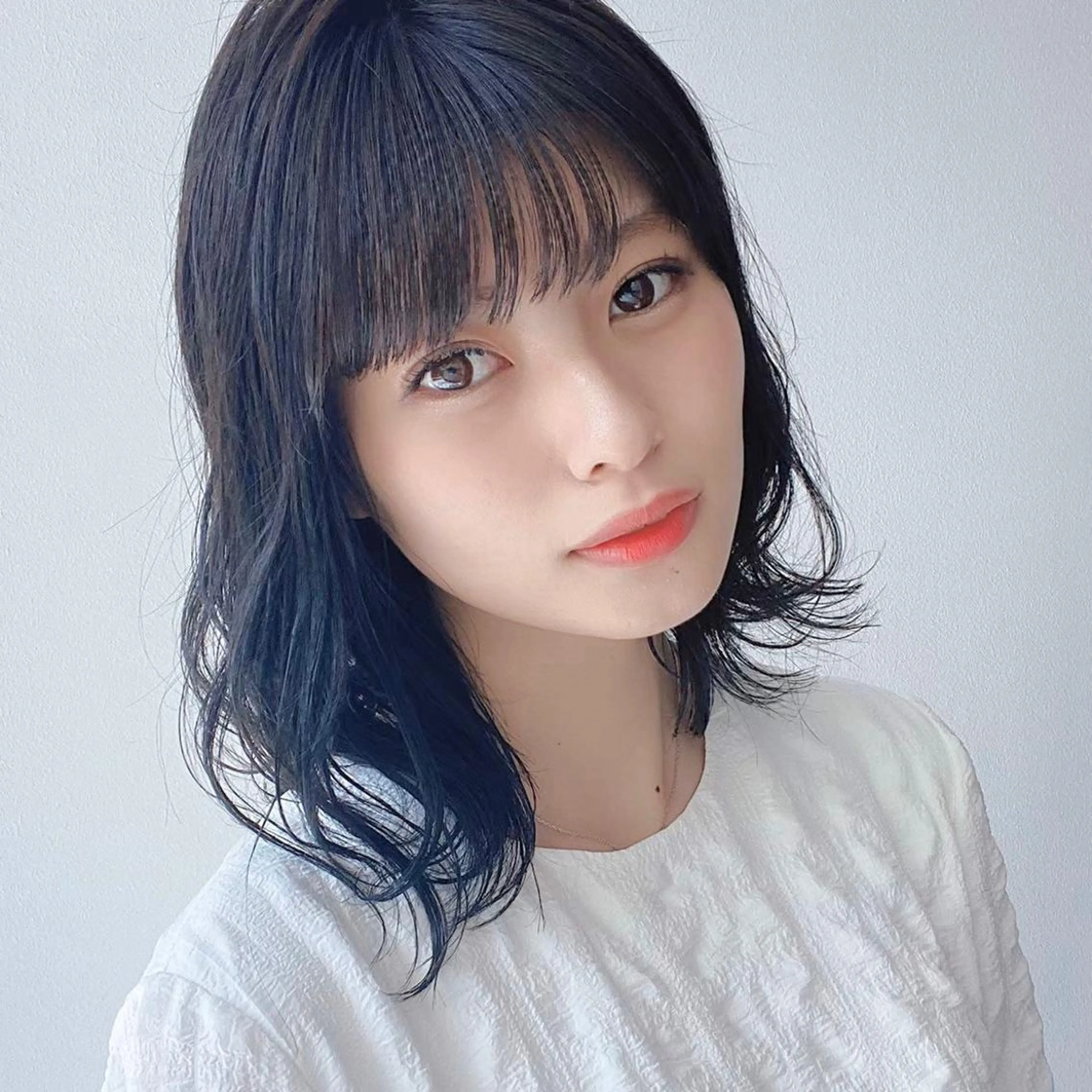 ミディアム カラー ヘアアレンジ 外苑前NO.1艶髪 透明感カラーのヘアスタイル