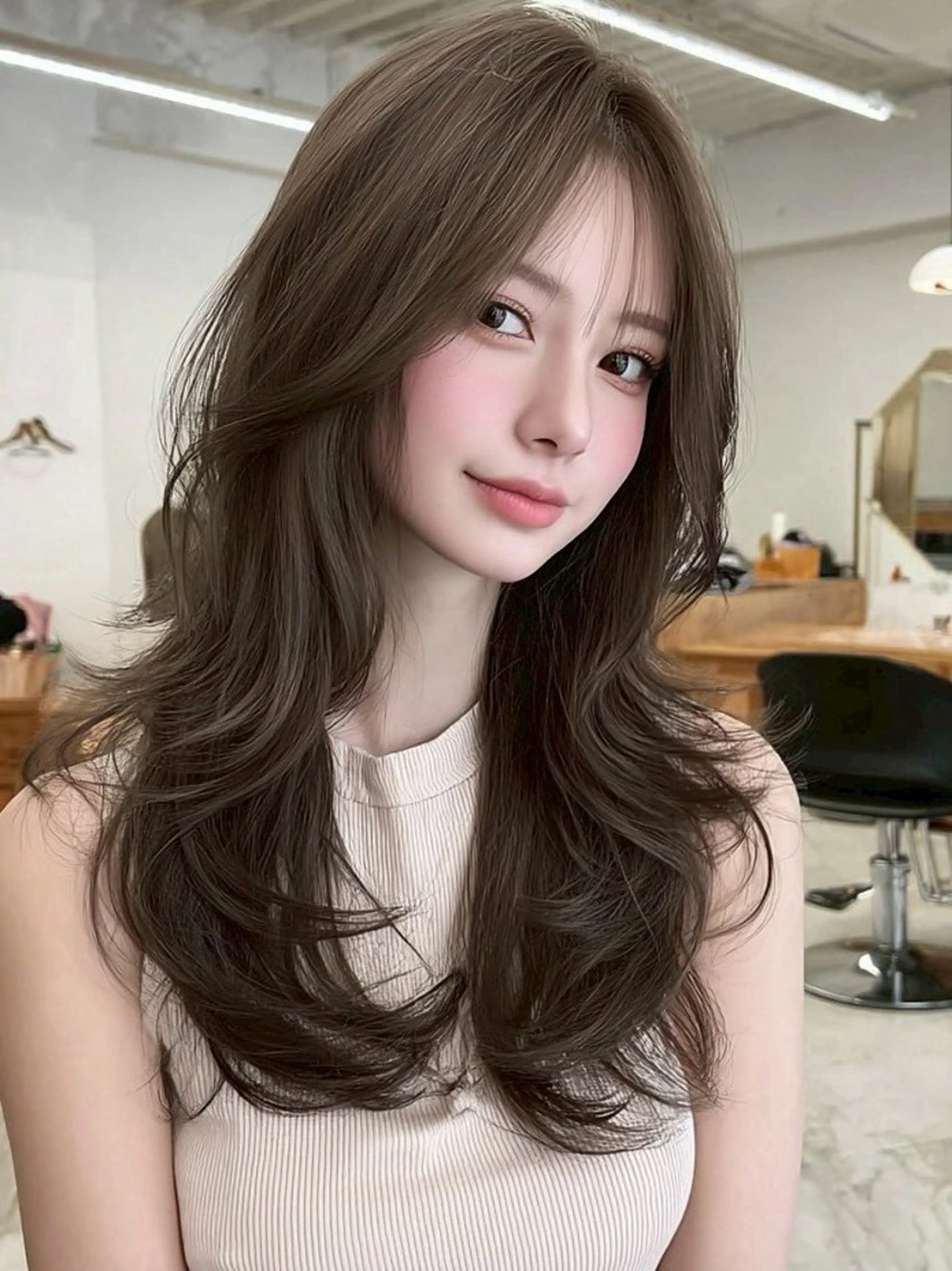 ロング カット ヘアカラー アイブロウリフト/ 美髪/maho🌸のヘアスタイル