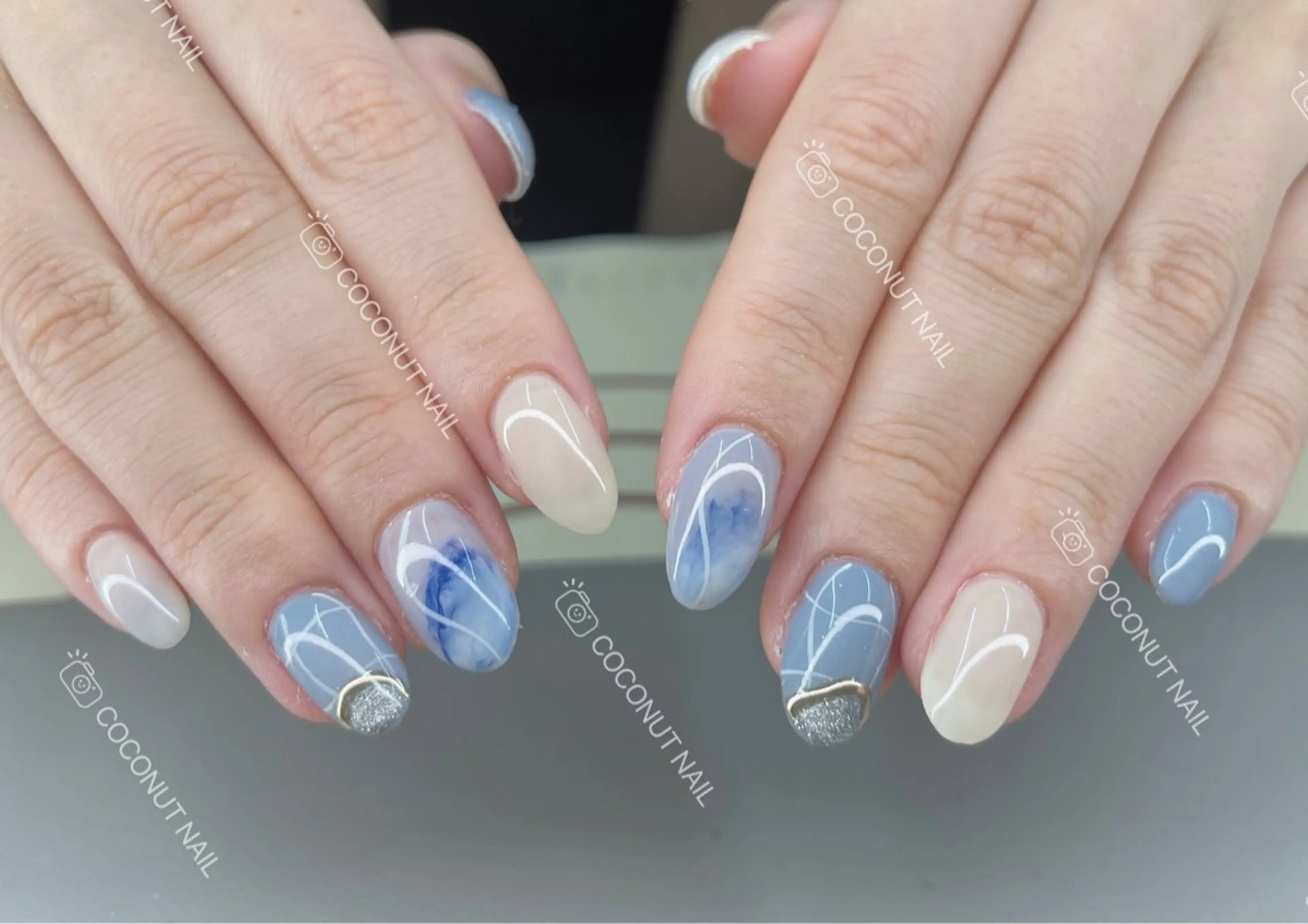 ネイル ハンドネイル 神田 ココナッツのネイルデザイン