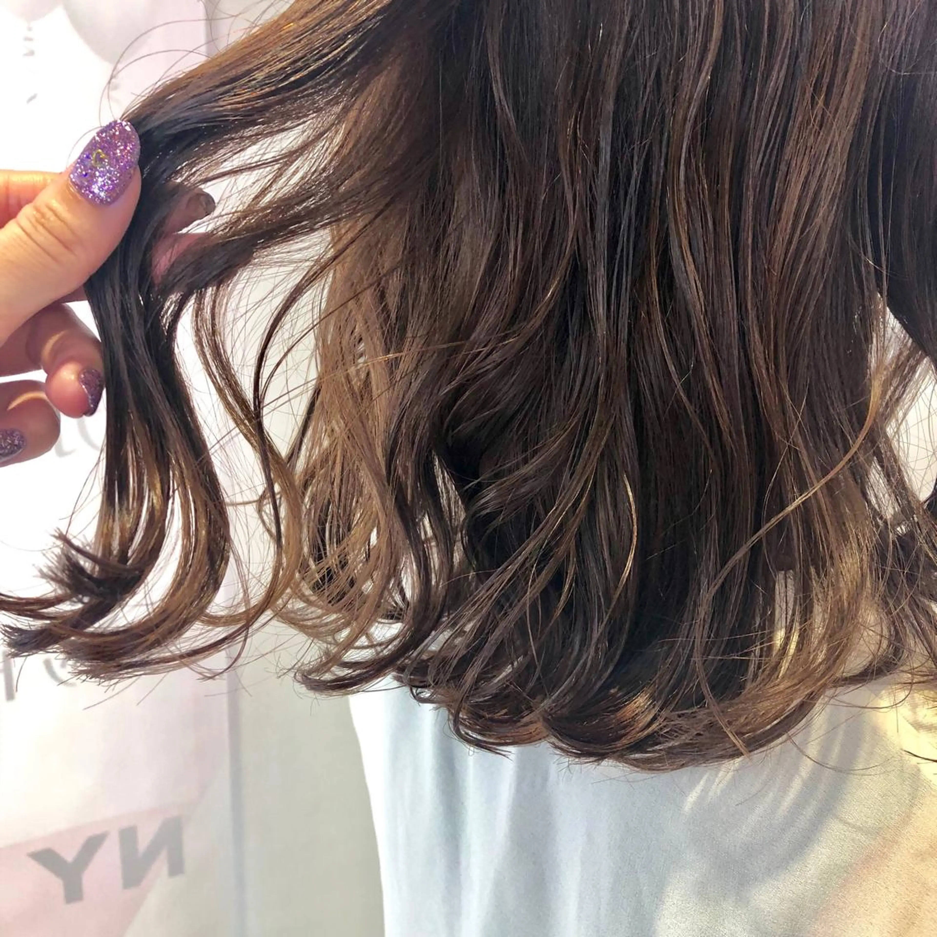 ミディアム カラー ベージュカラー イルミナカラー ピンクカラー ピンクベージュ ベージュ/インナー カラー🤍Rieのヘアスタイル