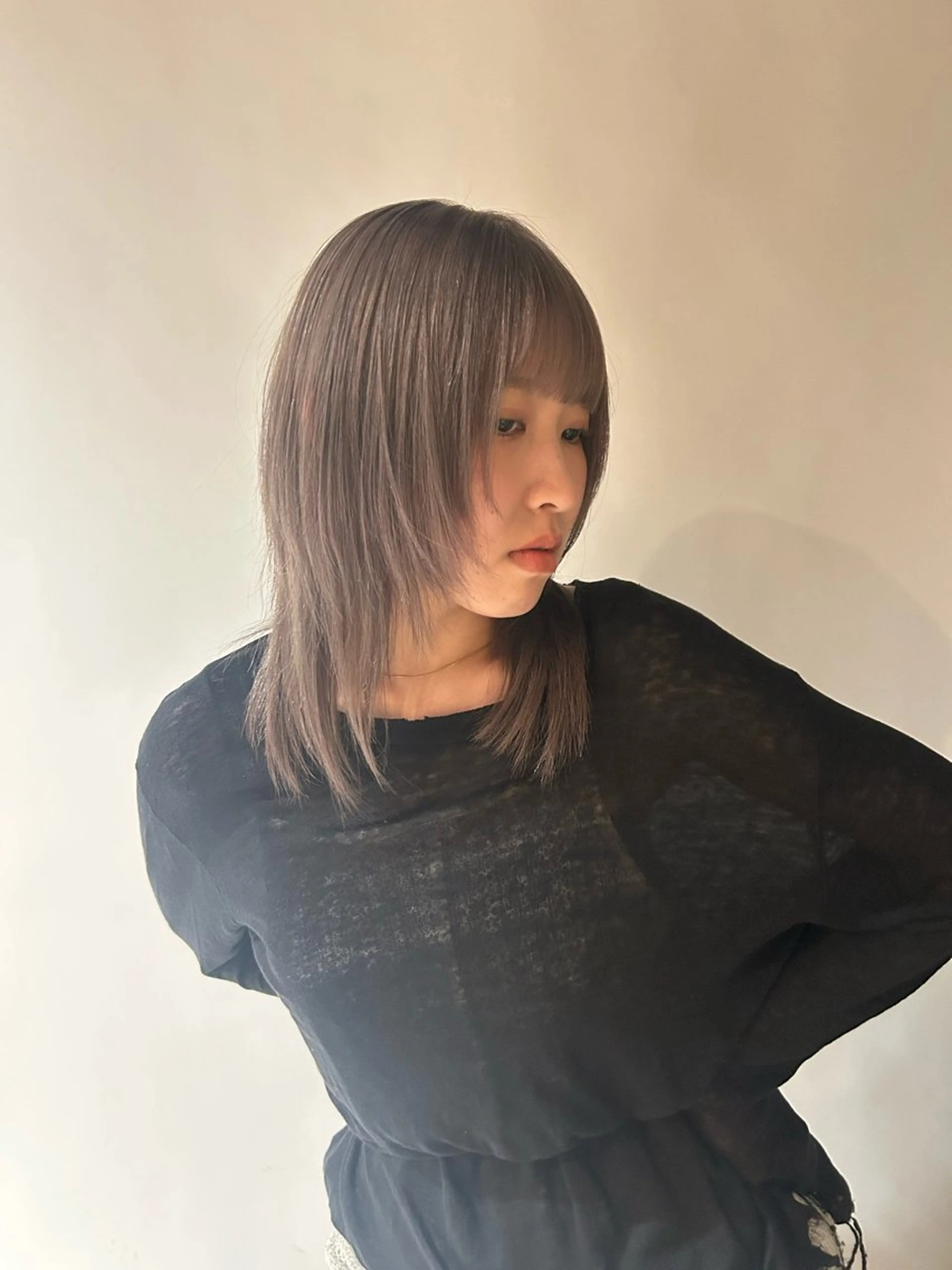 ミディアム カット ヘアカラー トリートメント 成田 渉太郎のヘアスタイル