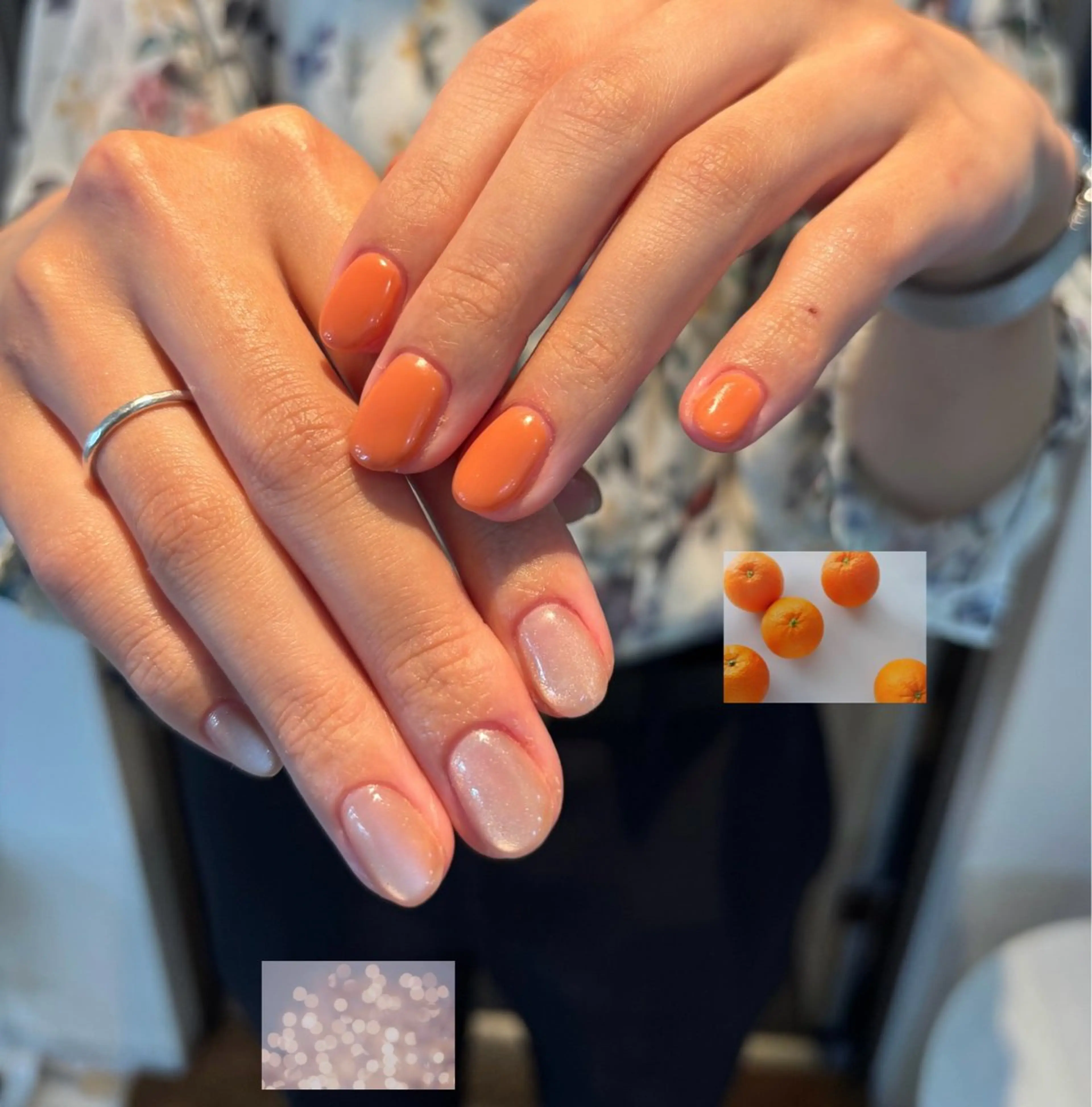 ネイル マグネットネイル オレンジ free'snail N A Oのネイルデザイン