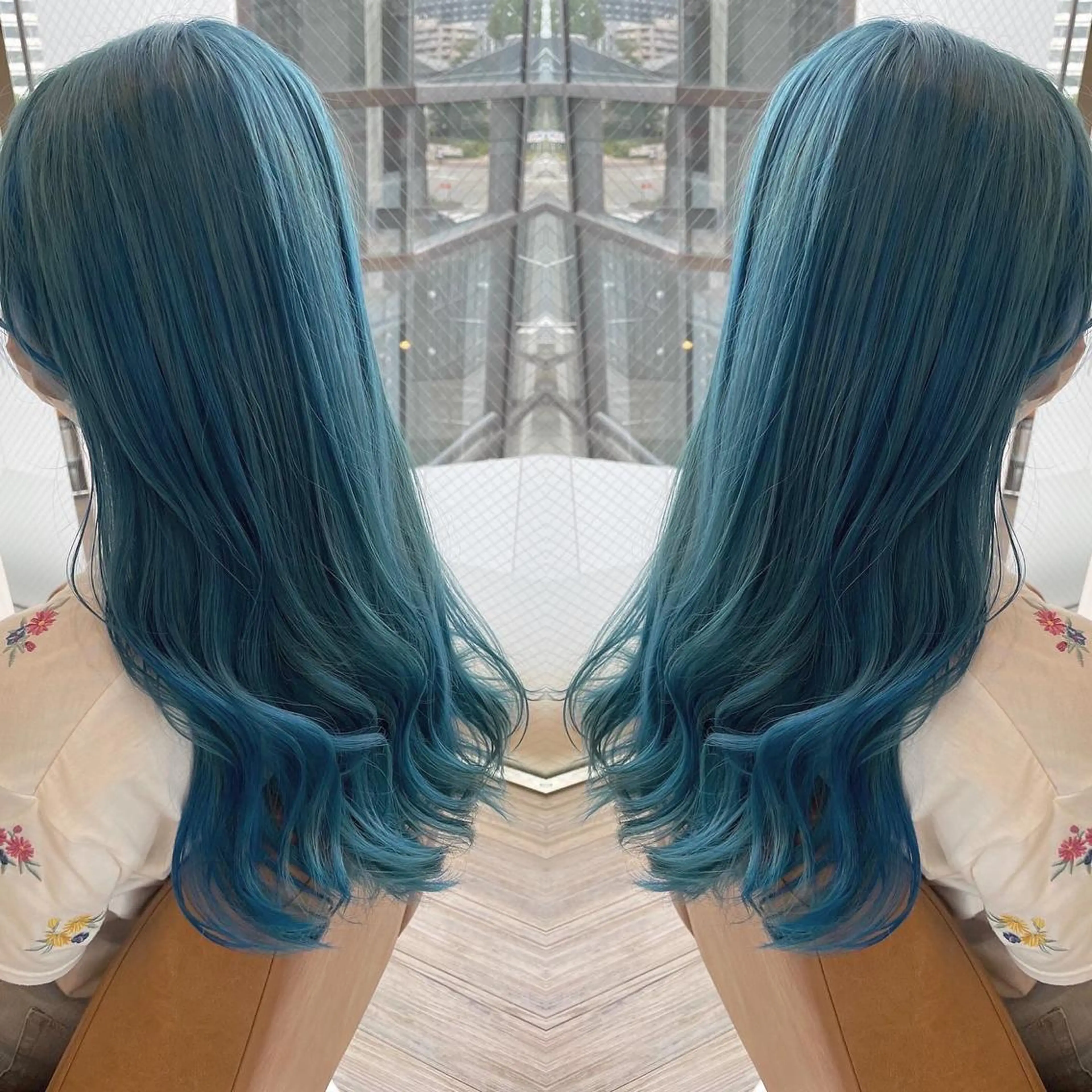 ロング カラー アッシュ ブリーチ 外国人風カラー レイヤーカット ヘアカラー トリートメント 河合秀明/ショート /ボブ/レイヤーのヘアスタイル