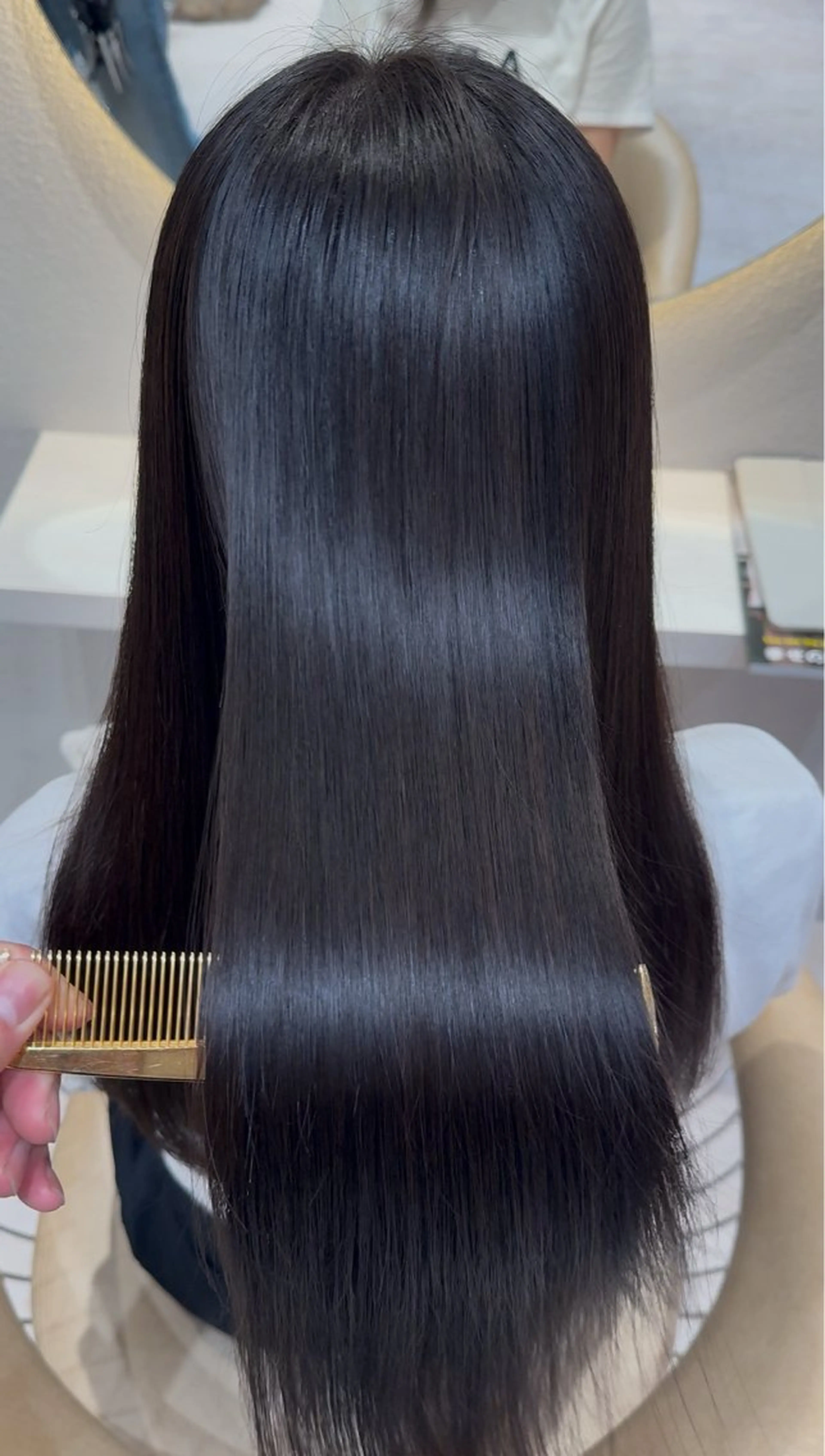 ロング ヘアカラー 縮毛矯正 縮毛矯正/透明感/ 松葉 晃明のヘアスタイル