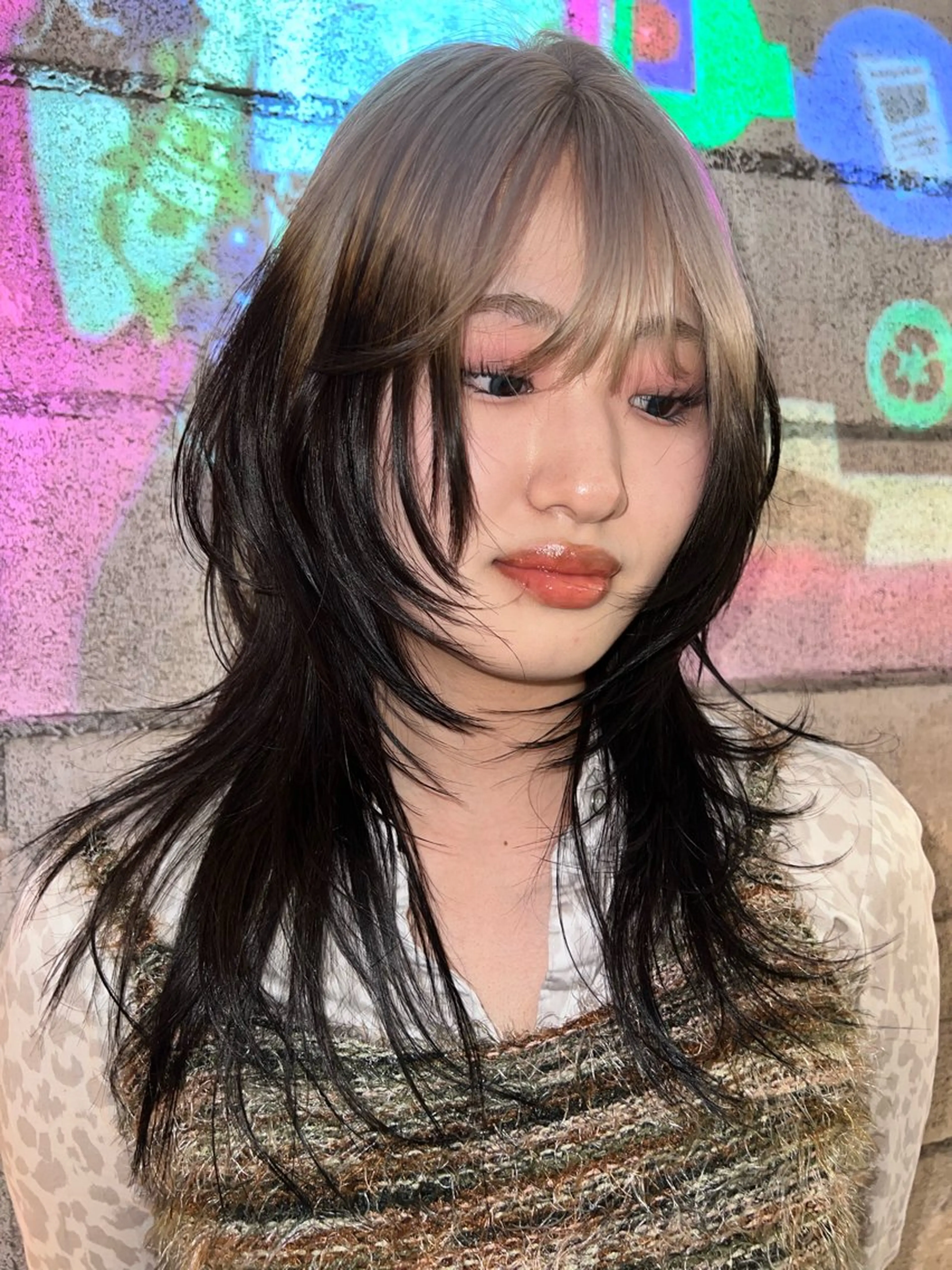 ロング カラー カット ヘアカラー haco＋所属・圧倒的デザイン力 店長🎨RENAのヘアスタイル