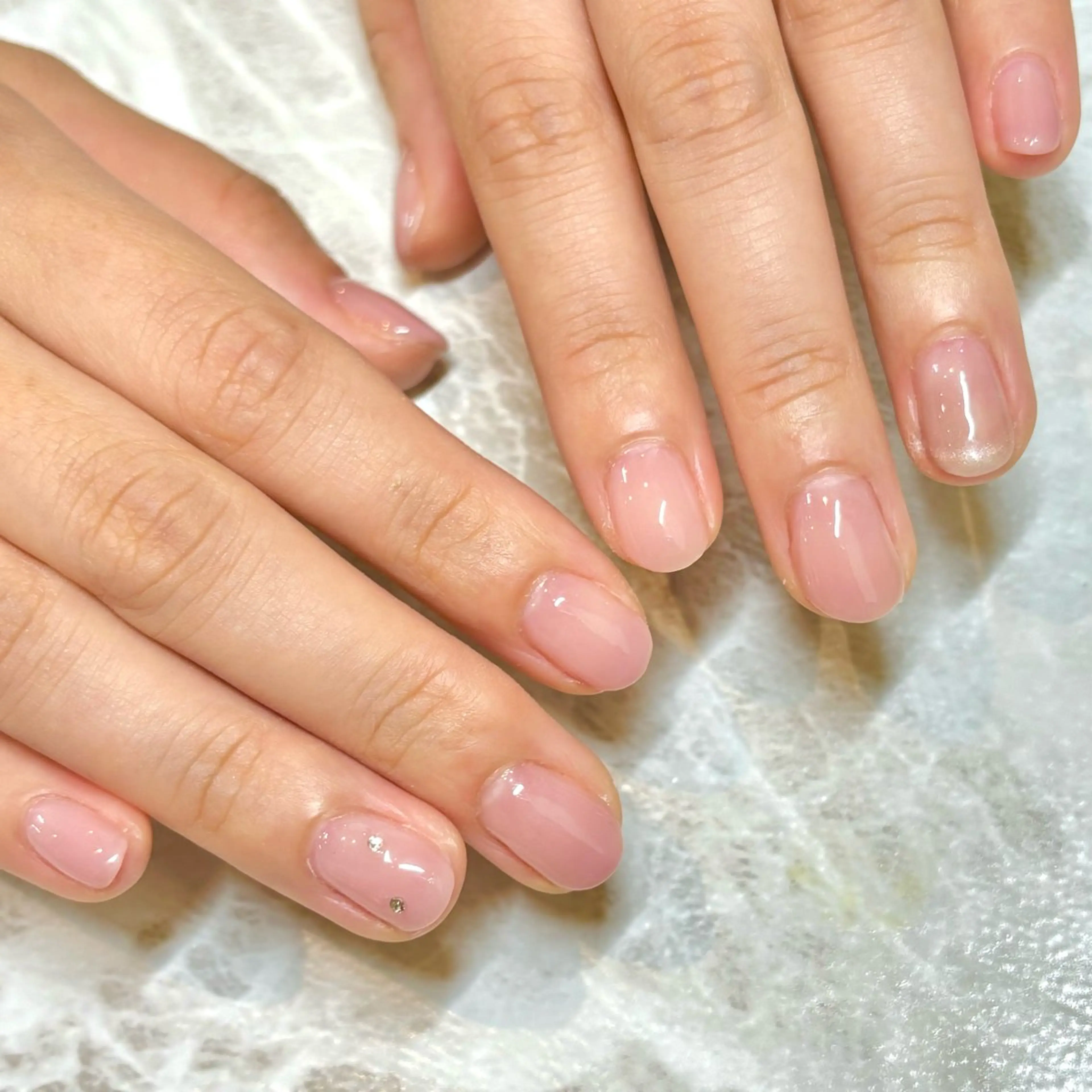 ネイル フレンチネイル マグネットネイル マグネットフレンチ ピンク SEPT NAIL こばやしのネイルデザイン