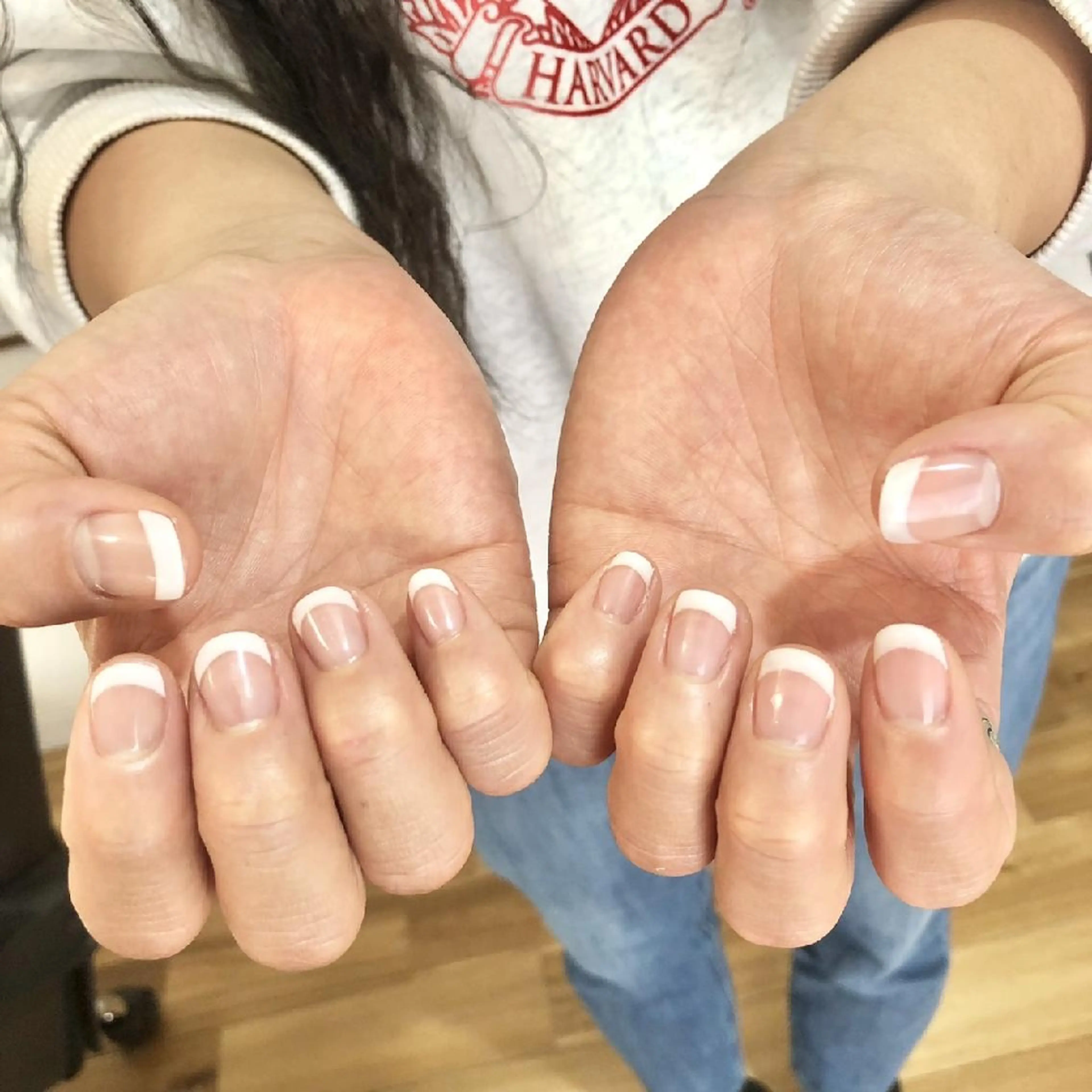 ネイル フレンチネイル ジェルネイル VIBLISS福岡店 yurichanのネイルデザイン