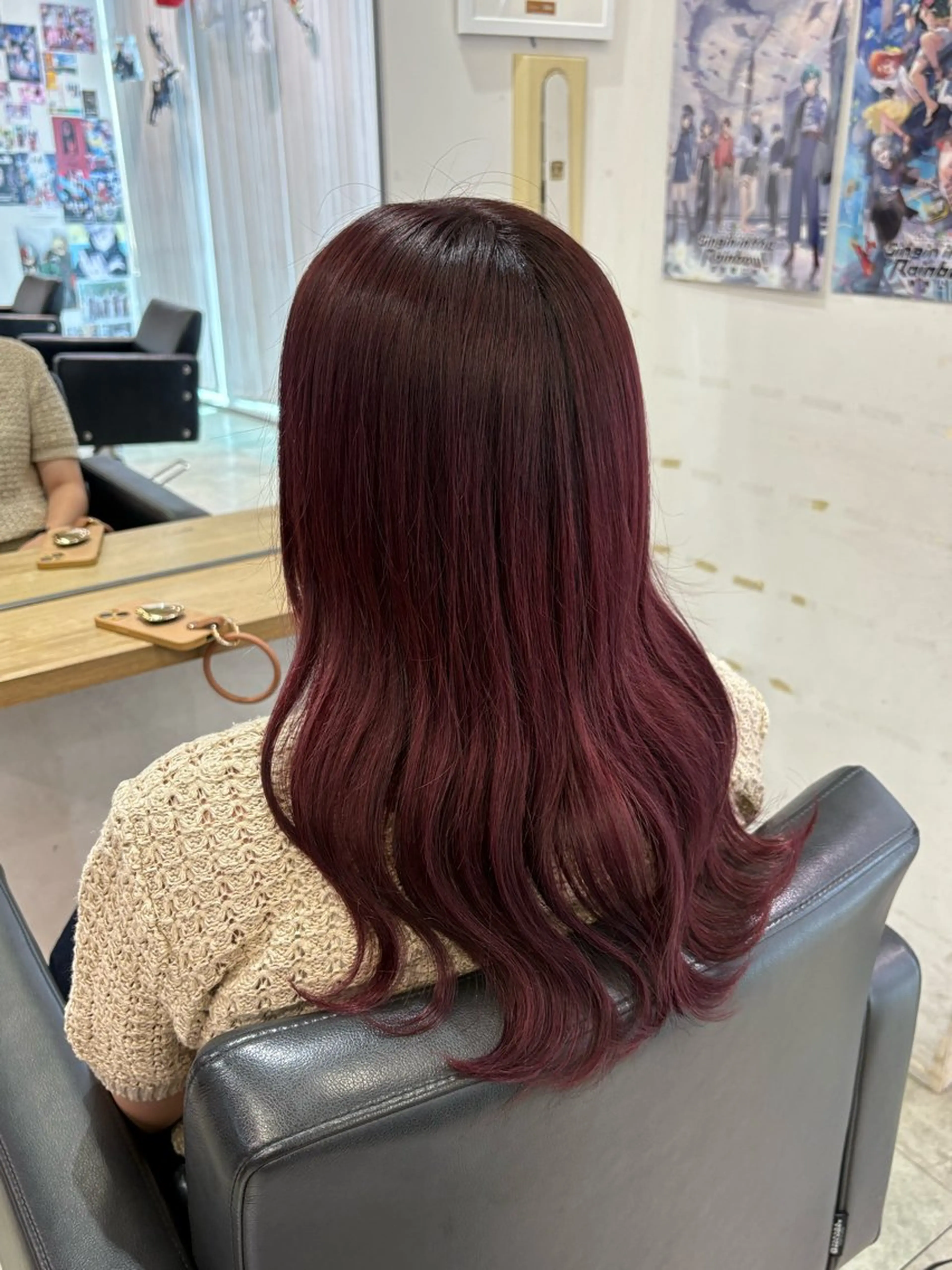 ロング カラー ベージュカラー ブリーチ ボルドーカラー ブラウンカラー 透明感カラー 推しカラー*.✦ ミク✦.*のヘアスタイル