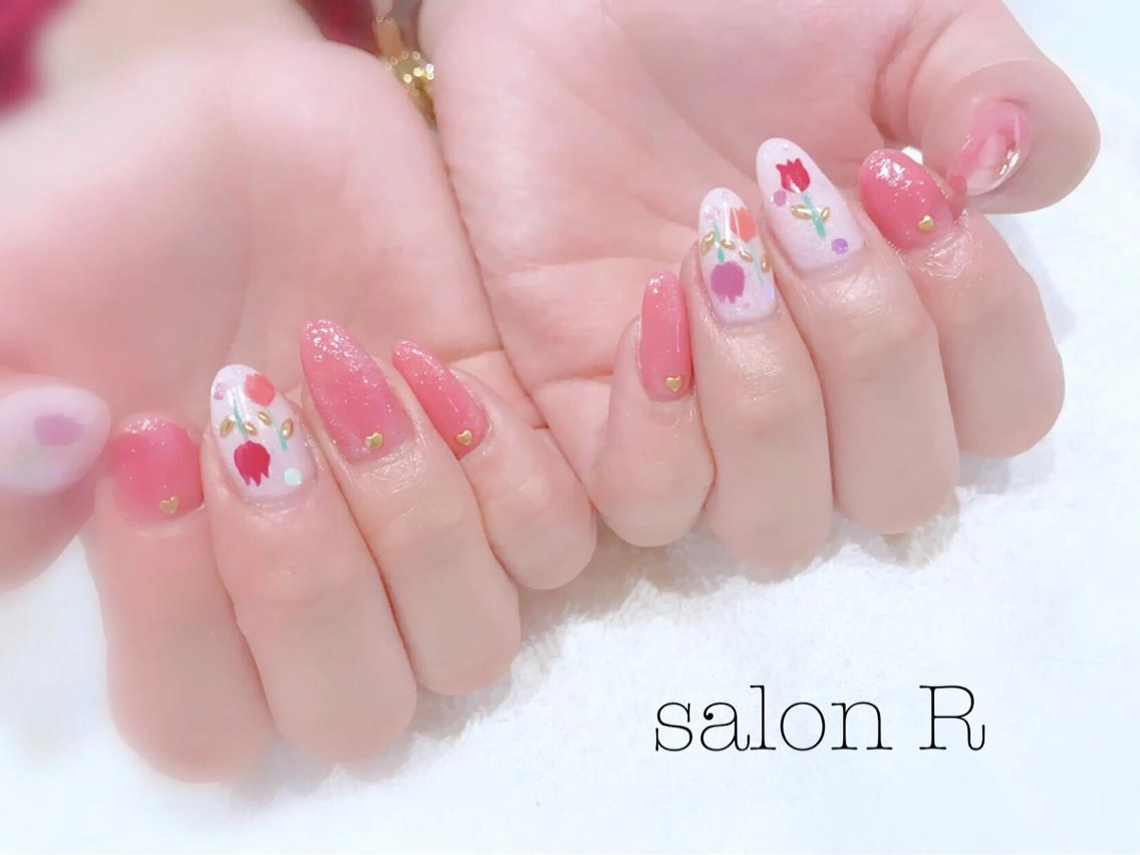 ネイル フラワーネイル Re Pearl～コーディネートサロン～ 市駅前店所属・NARUMI HYODOのネイルデザイン