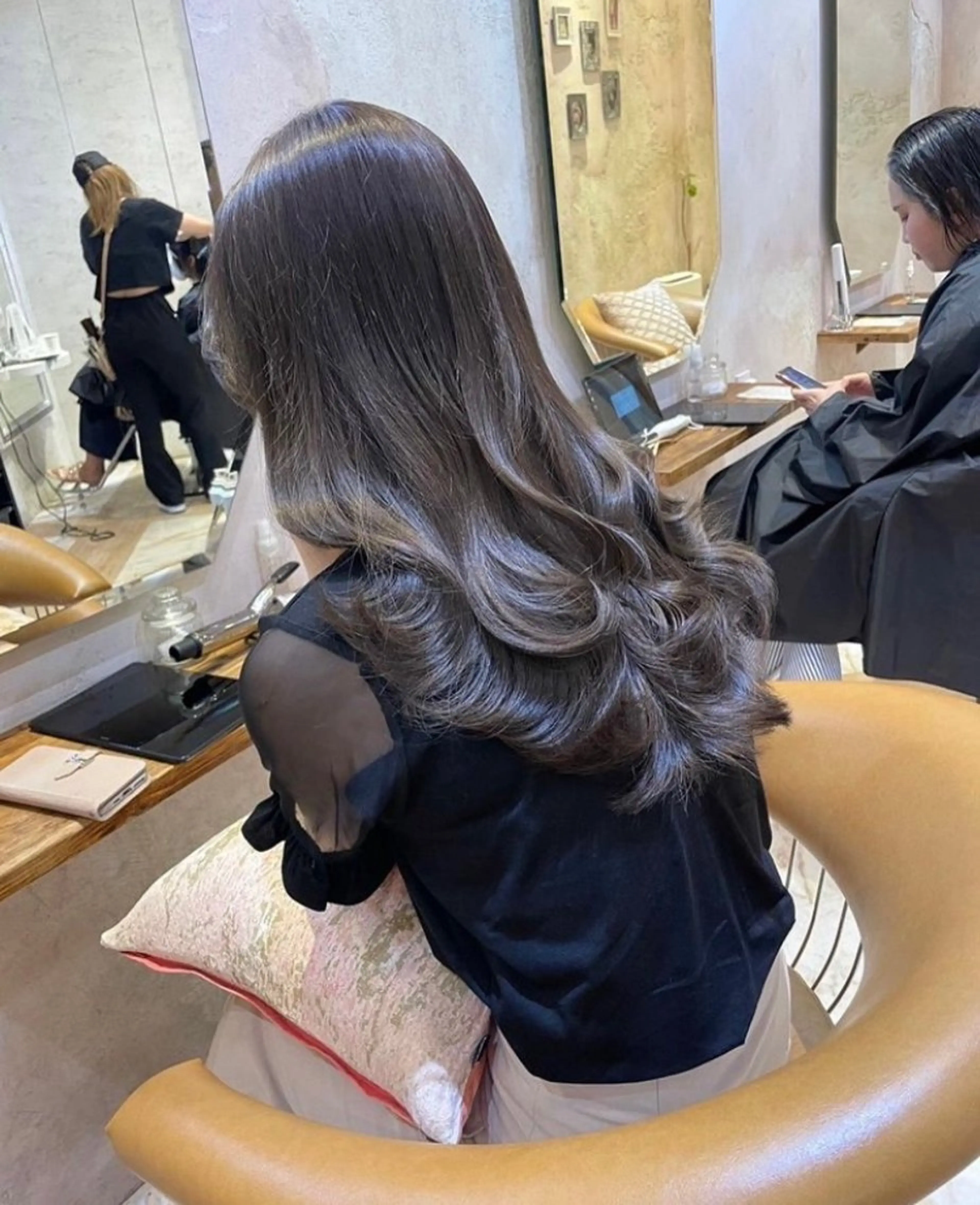 ロング カラー ❤️ブリーチなし💚 ダブルカラー平野実花のヘアスタイル