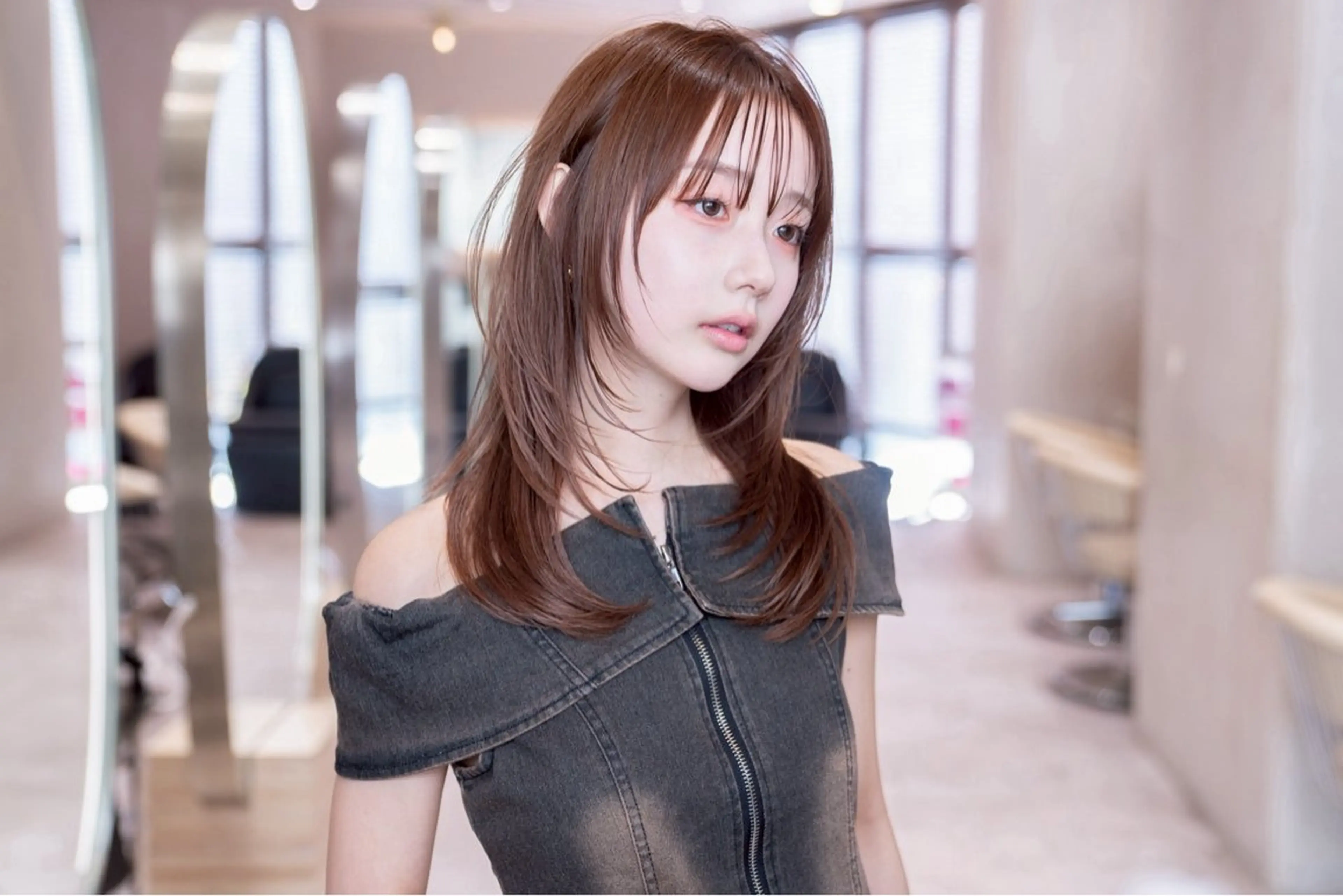 セミロング カラー カット ヘアカラー トリートメント 🉐レイヤー/塩見 弘樹🉐渋谷のヘアスタイル