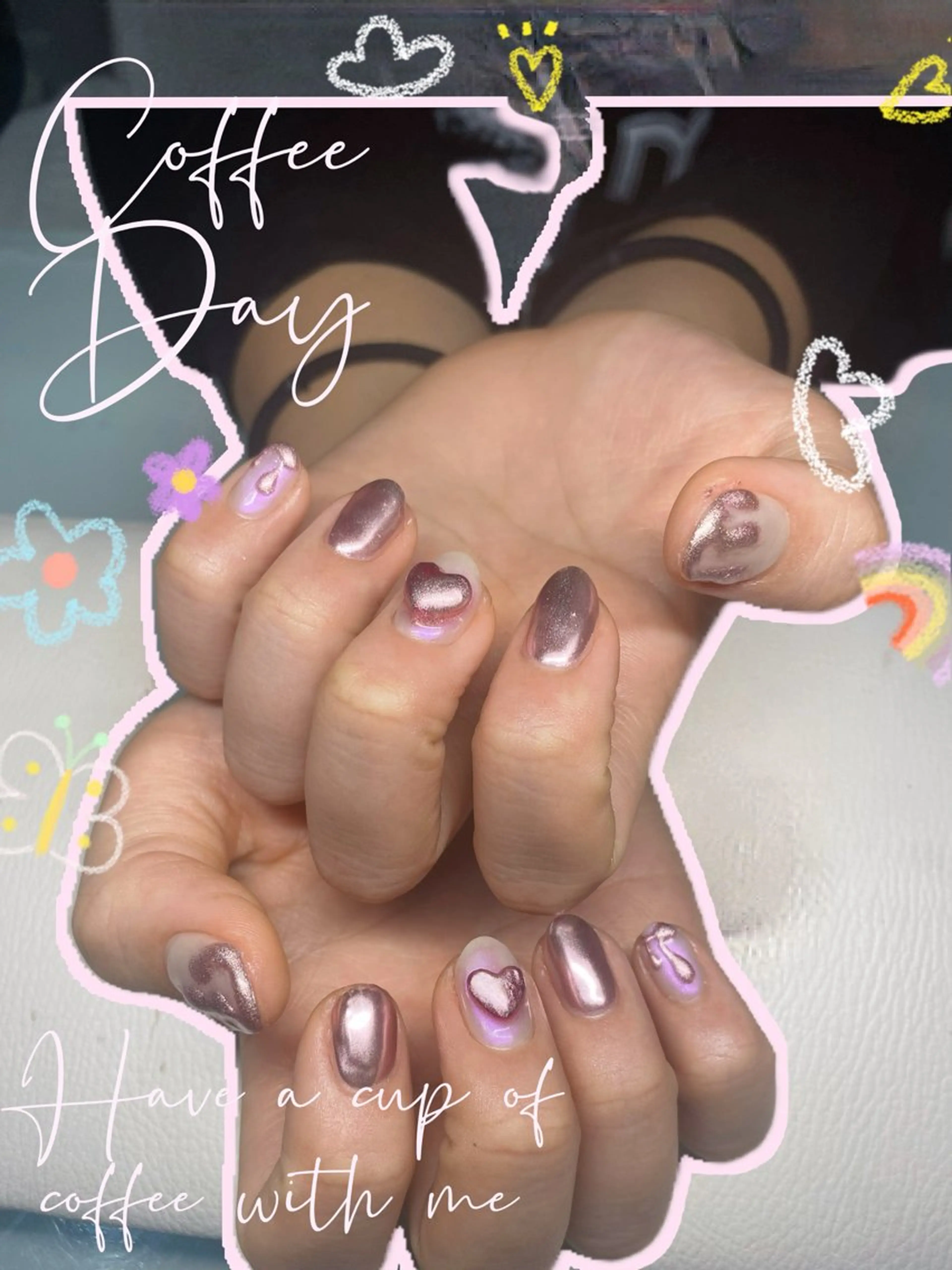 ネイル ミラーネイル Hi Beauty 渋谷(ネイル、ハイパーナイフ6、脂肪れいきゃく、マッサージ＆エステサロン)所属・Hi beauty 渋谷のネイルデザイン