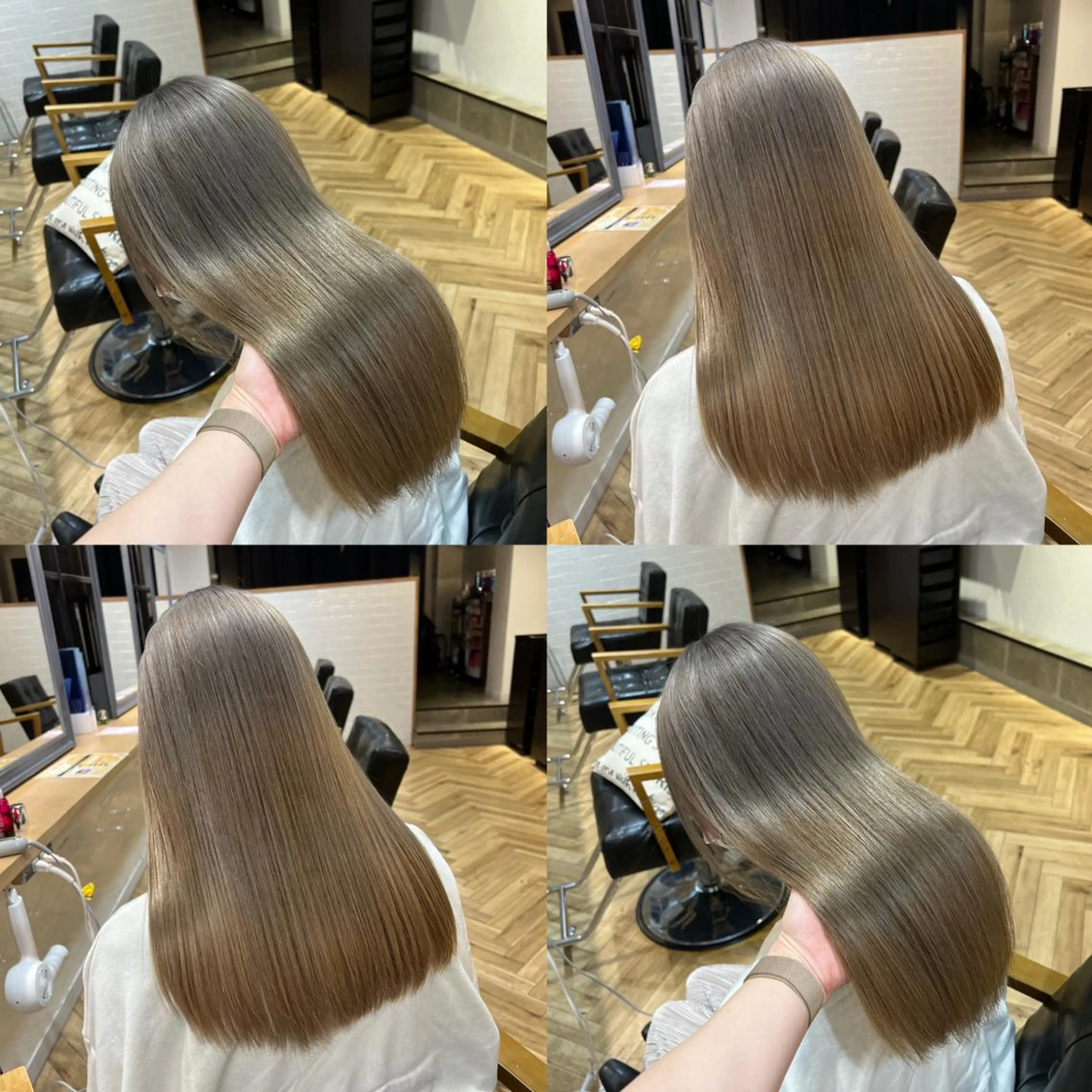 ロング カラー ベージュカラー 艶カラー/韓国顔周り 🎀mamiのヘアスタイル