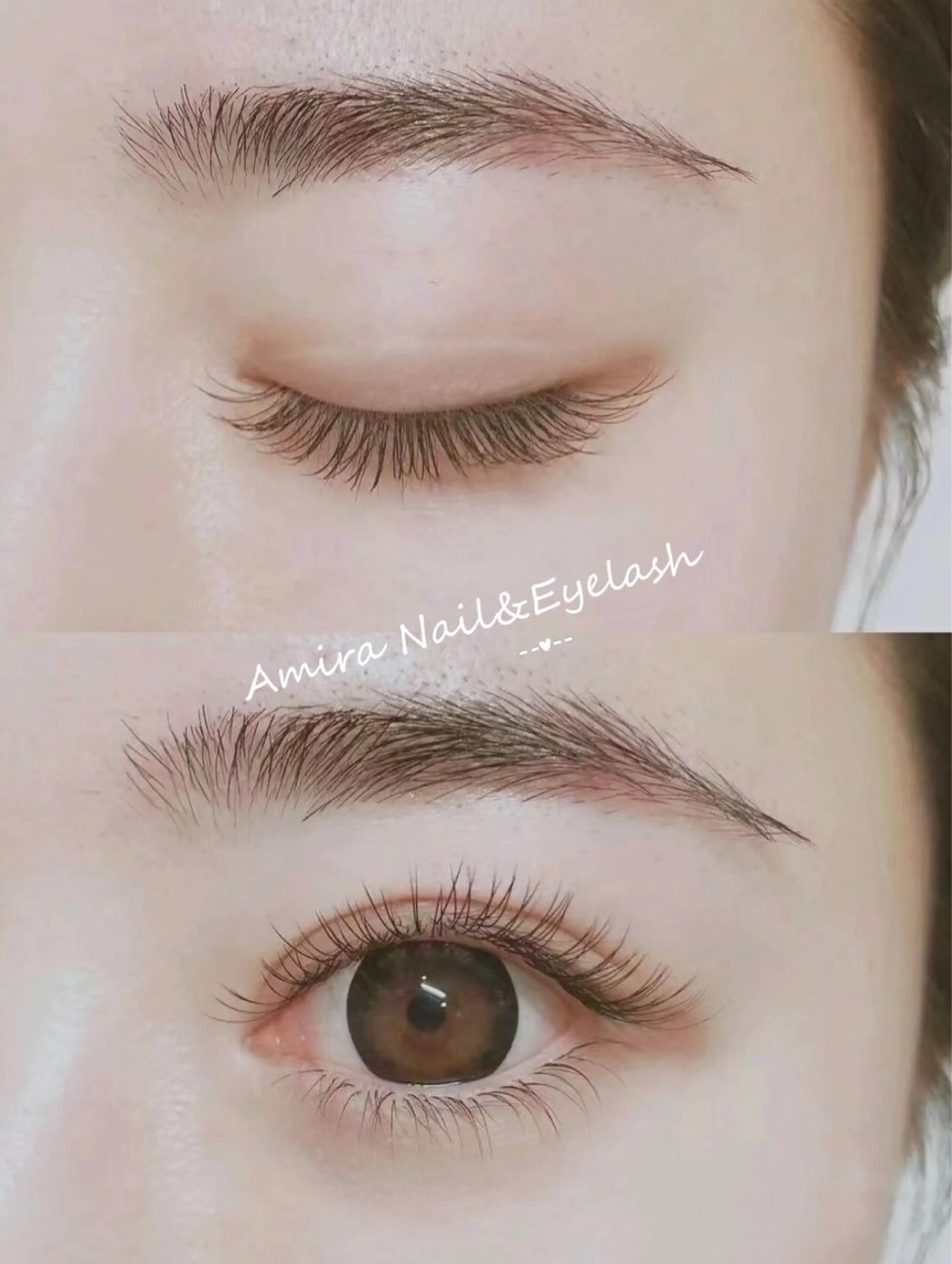 【初回オフ無料】ブラウンフラットラッシュ120本＋下まつ毛30本【コーティング付き】の写真