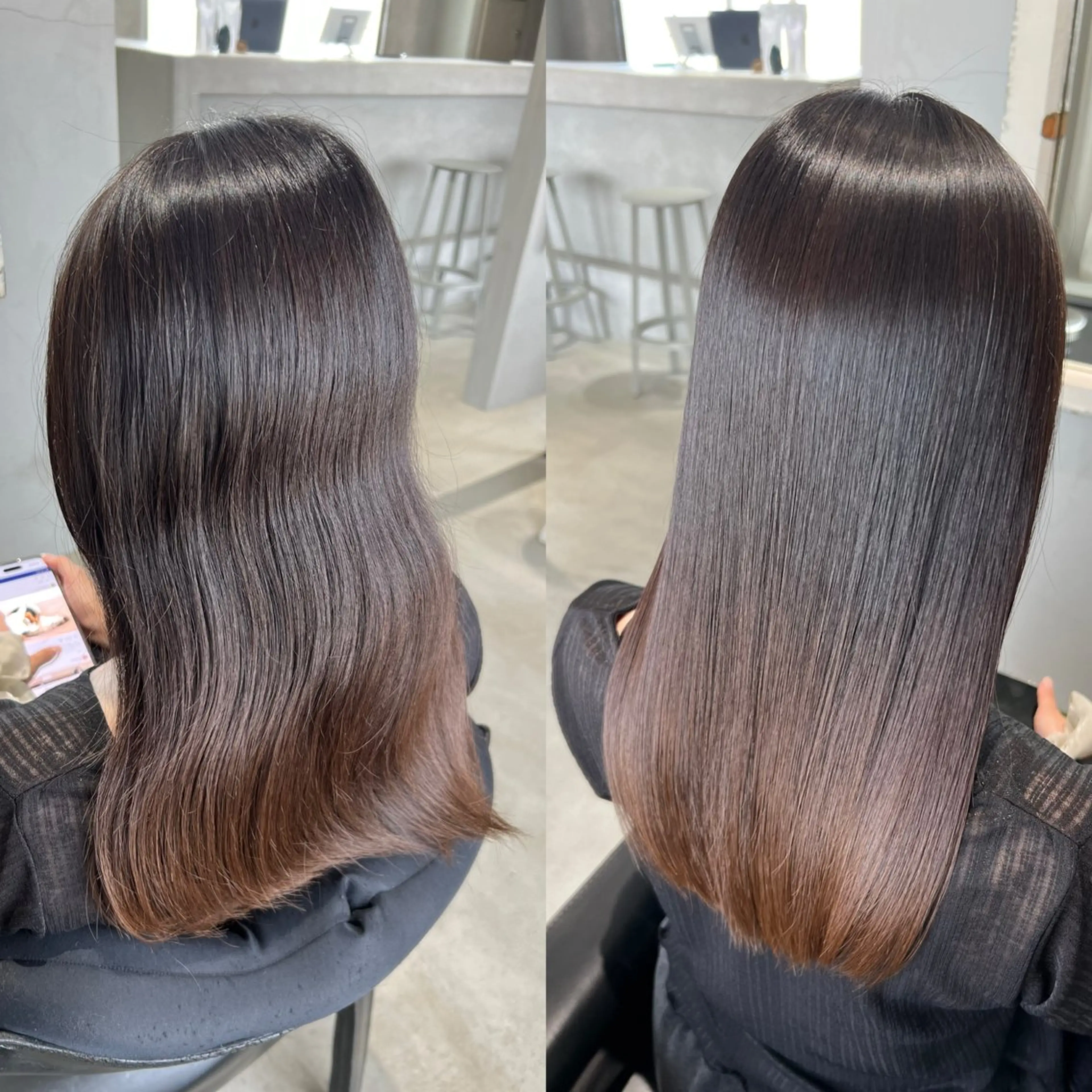 セミロング 縮毛矯正 🖤美髪師🖤 縮毛矯正🥀emiのヘアスタイル