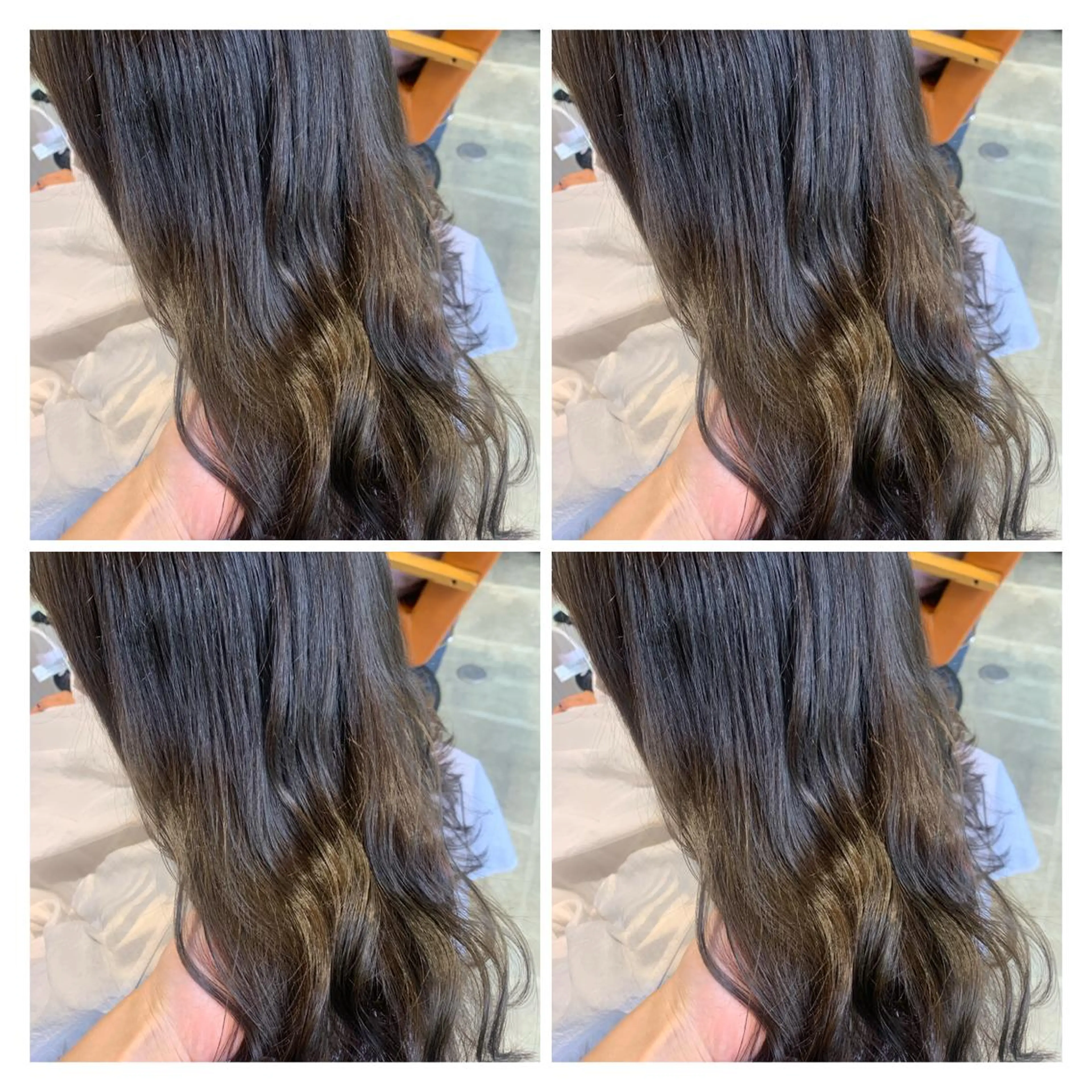 ロング カラー アッシュ カット ヘアカラー トリートメント 髪質改善艶髪 ℍ𝔸ℝ𝕌𝕂𝔸のヘアスタイル