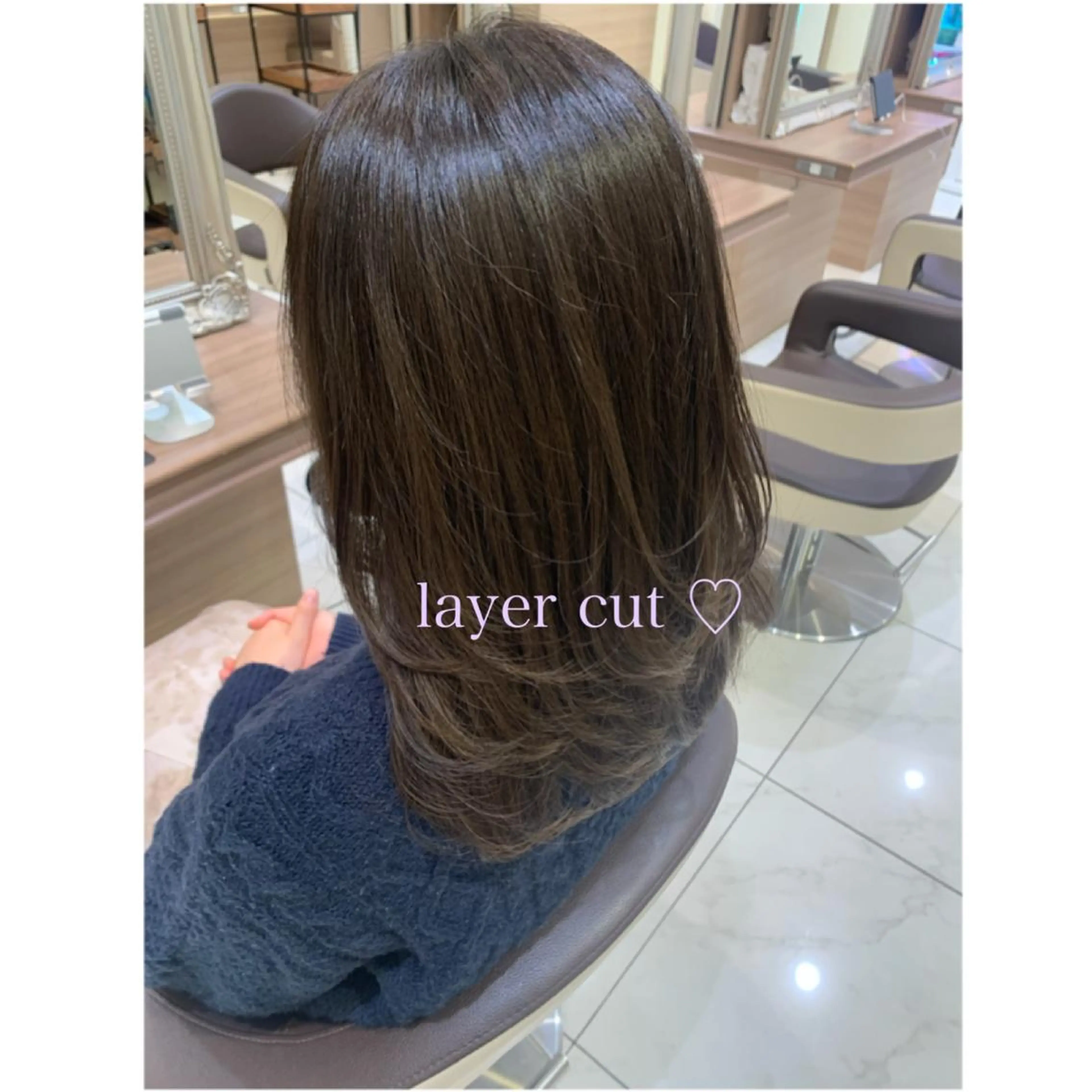 セミロング レイヤーカット Dears 香芝店所属・関 優希のヘアスタイル