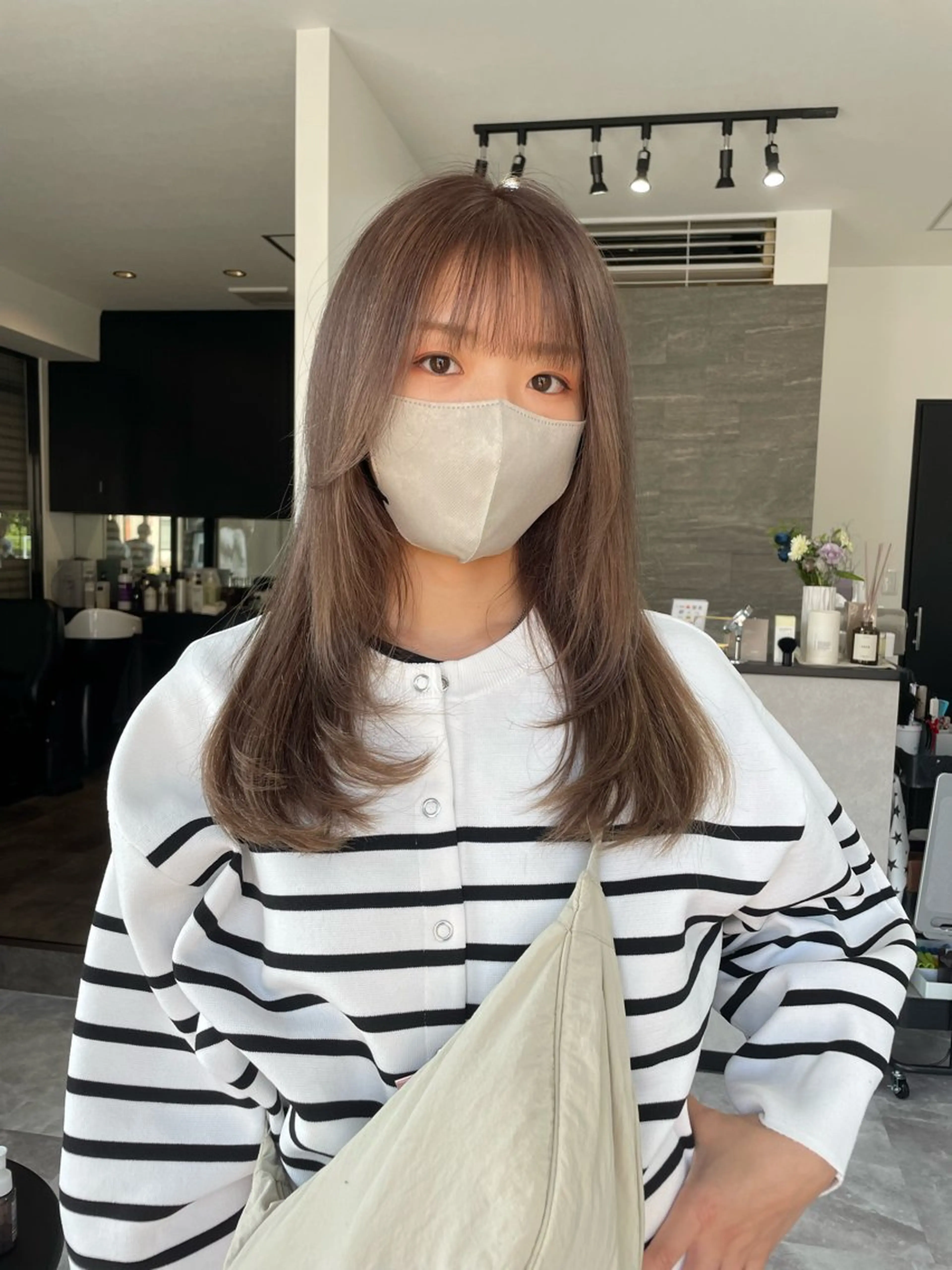 セミロング ヘアカラー トリートメント 🦖JIN HAIR DESIGN🦖のヘアスタイル