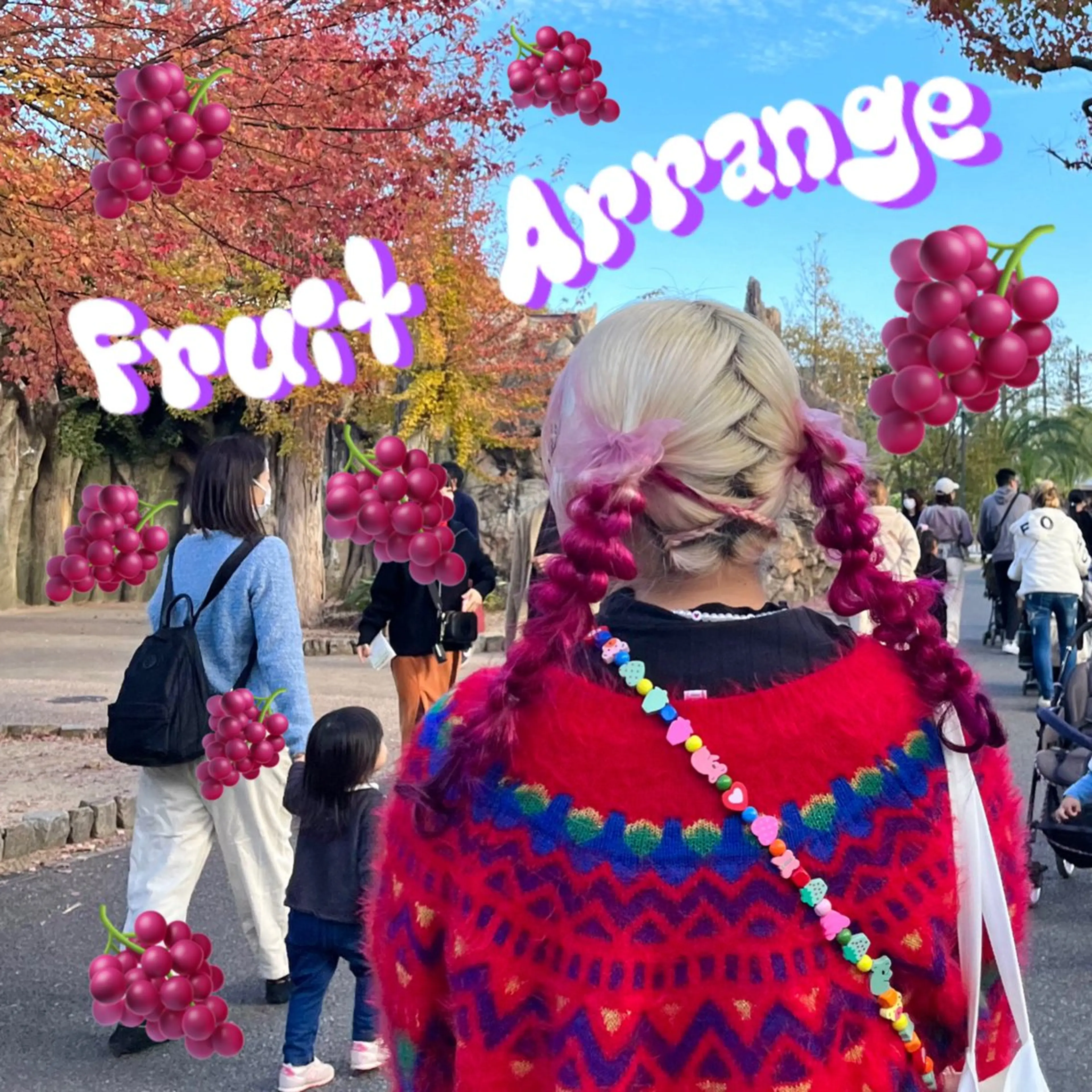 ロング ヘアアレンジ ポニーテール ツインテール ハイライト ロング ヘアセット 🌼ピンク/レッド/ アレンジ/Mei🌼のヘアスタイル