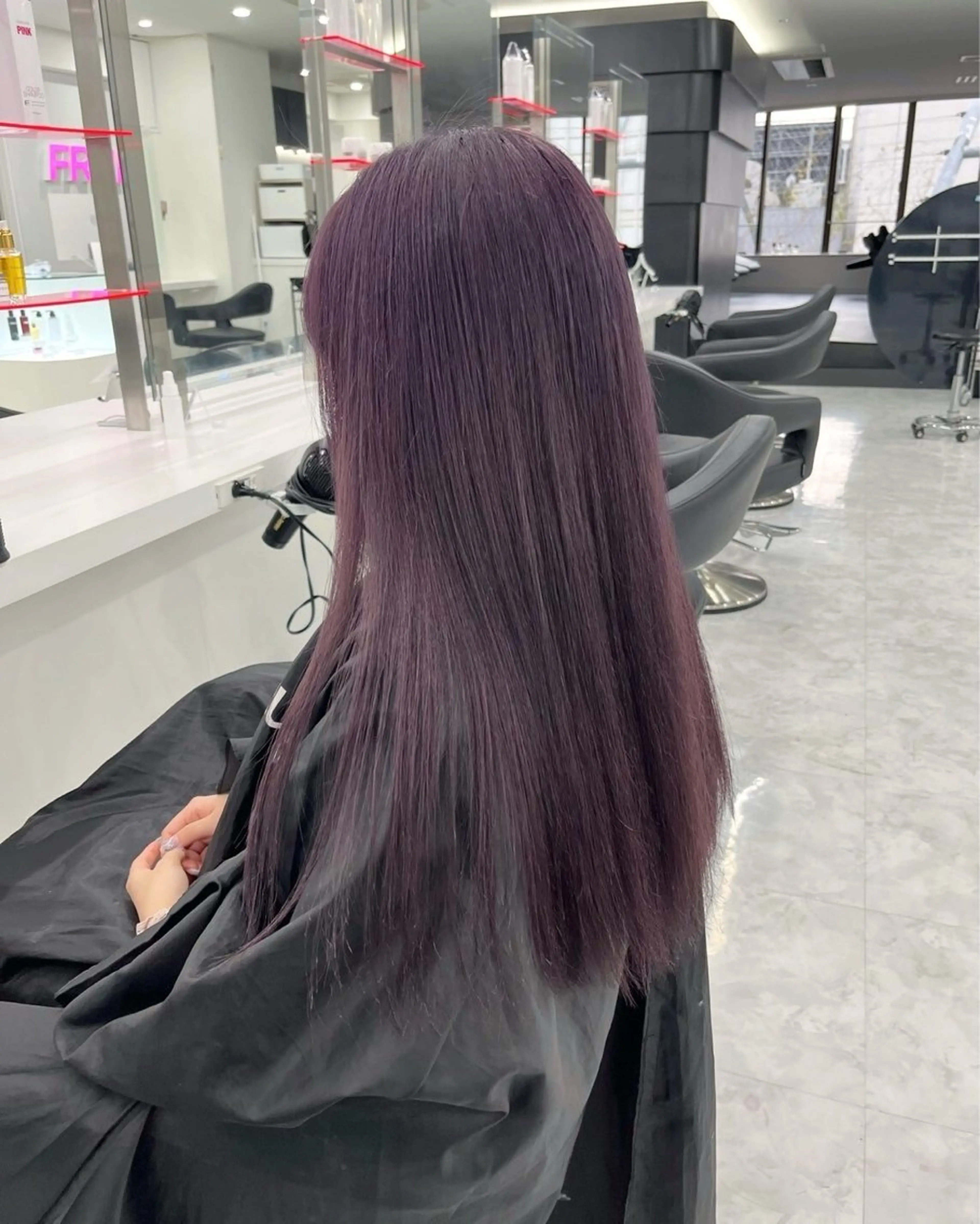 ミディアム カラー ヘアアレンジ ヘアカラー トリートメント ヘッドスパ ヘアセット 🤍淡色ピンク&ラベ ンダーYUKI🤍のヘアスタイル