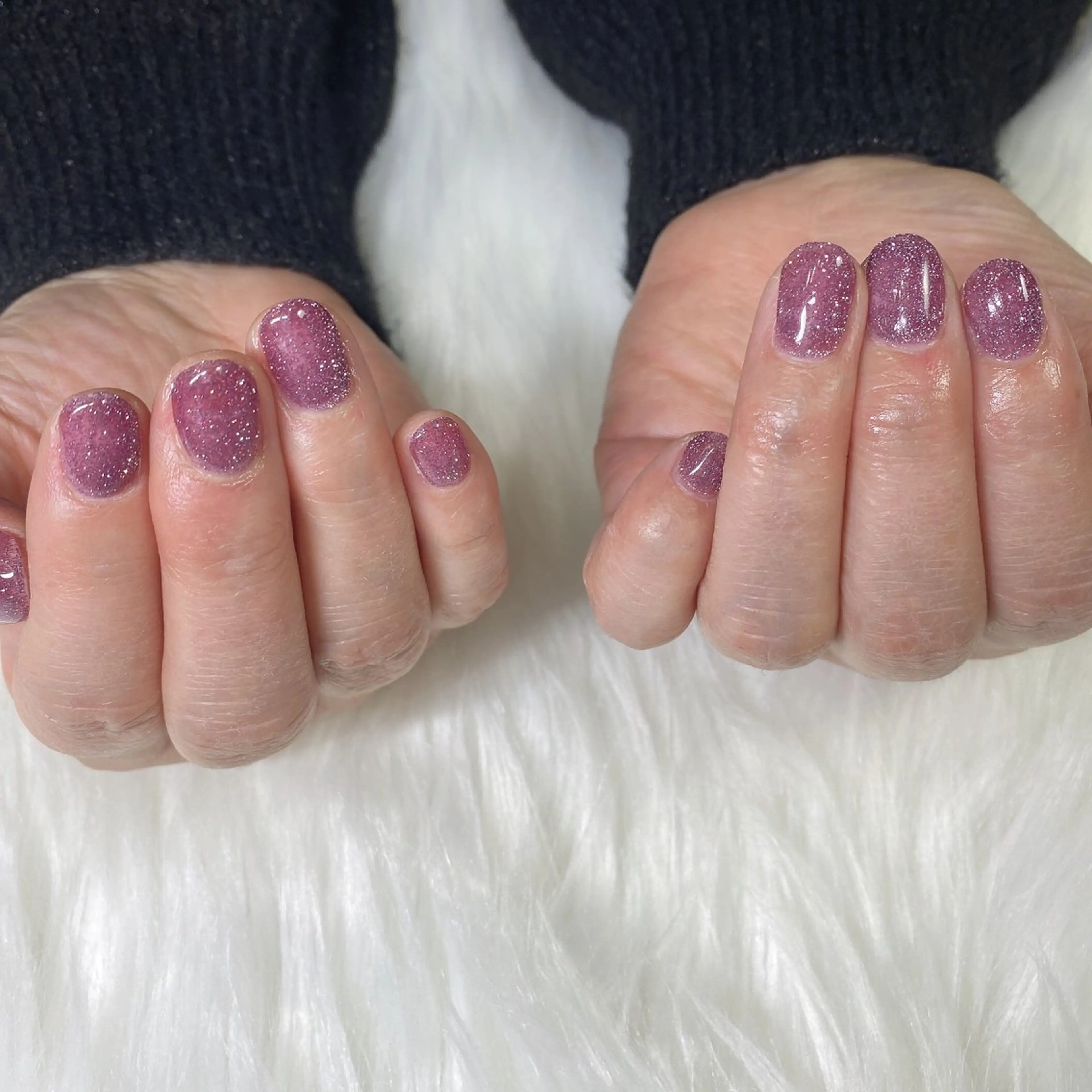 ネイル フラッシュネイル キラキラネイル パープル Cleo クレオのネイルデザイン