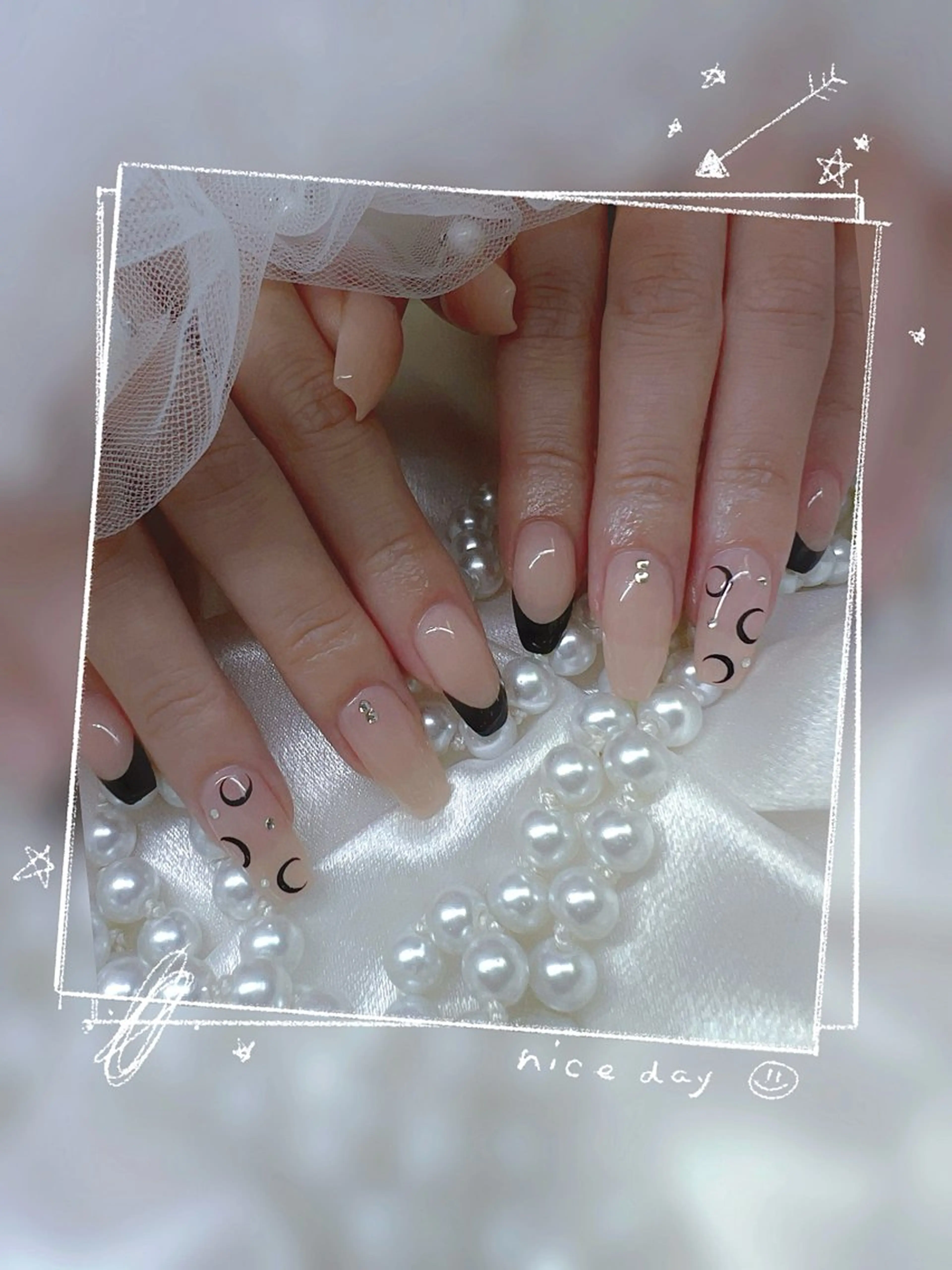 ネイル チークネイル フレンチネイル ガーリー グラデーション マグネットネイル ハンドネイル Chill Nailsalonのネイルデザイン