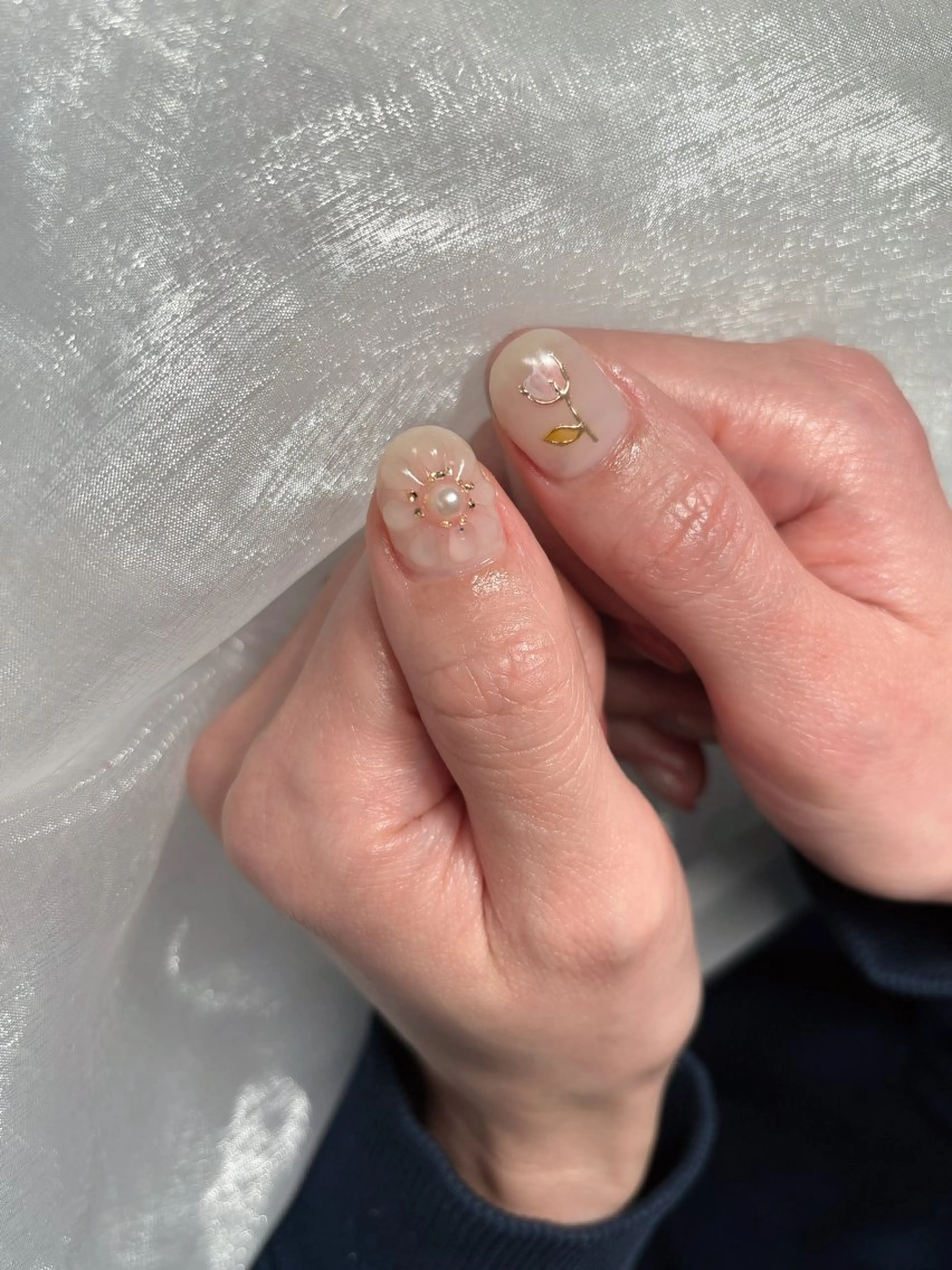 ネイル フラワーネイル ぷっくりネイル ハンドネイル nail salon Lanaのネイルデザイン