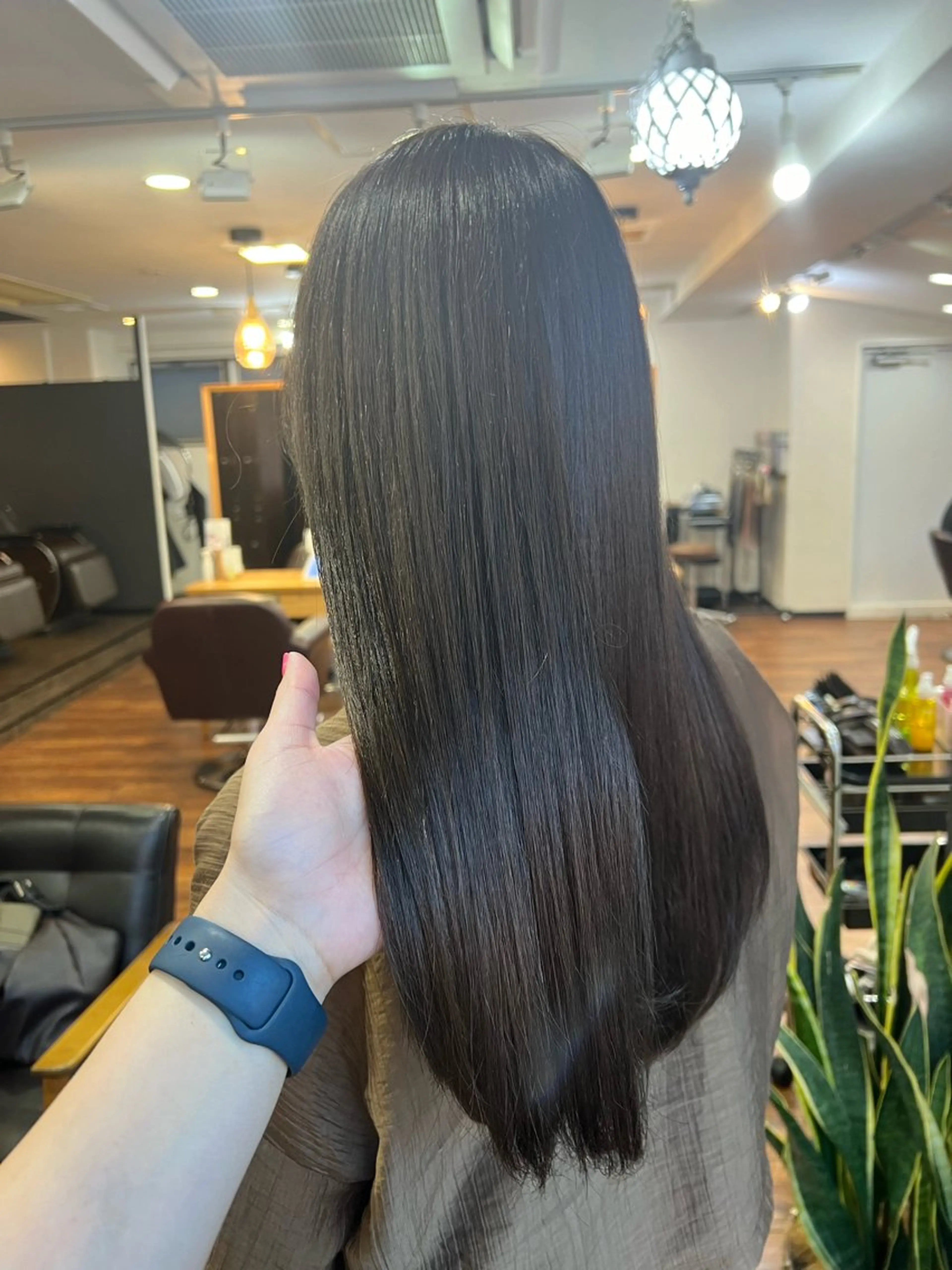 ロング カラー ベージュカラー オリーブベージュ トリートメント ヘアカラー 韓国ヘア 🎀華澄のヘアスタイル