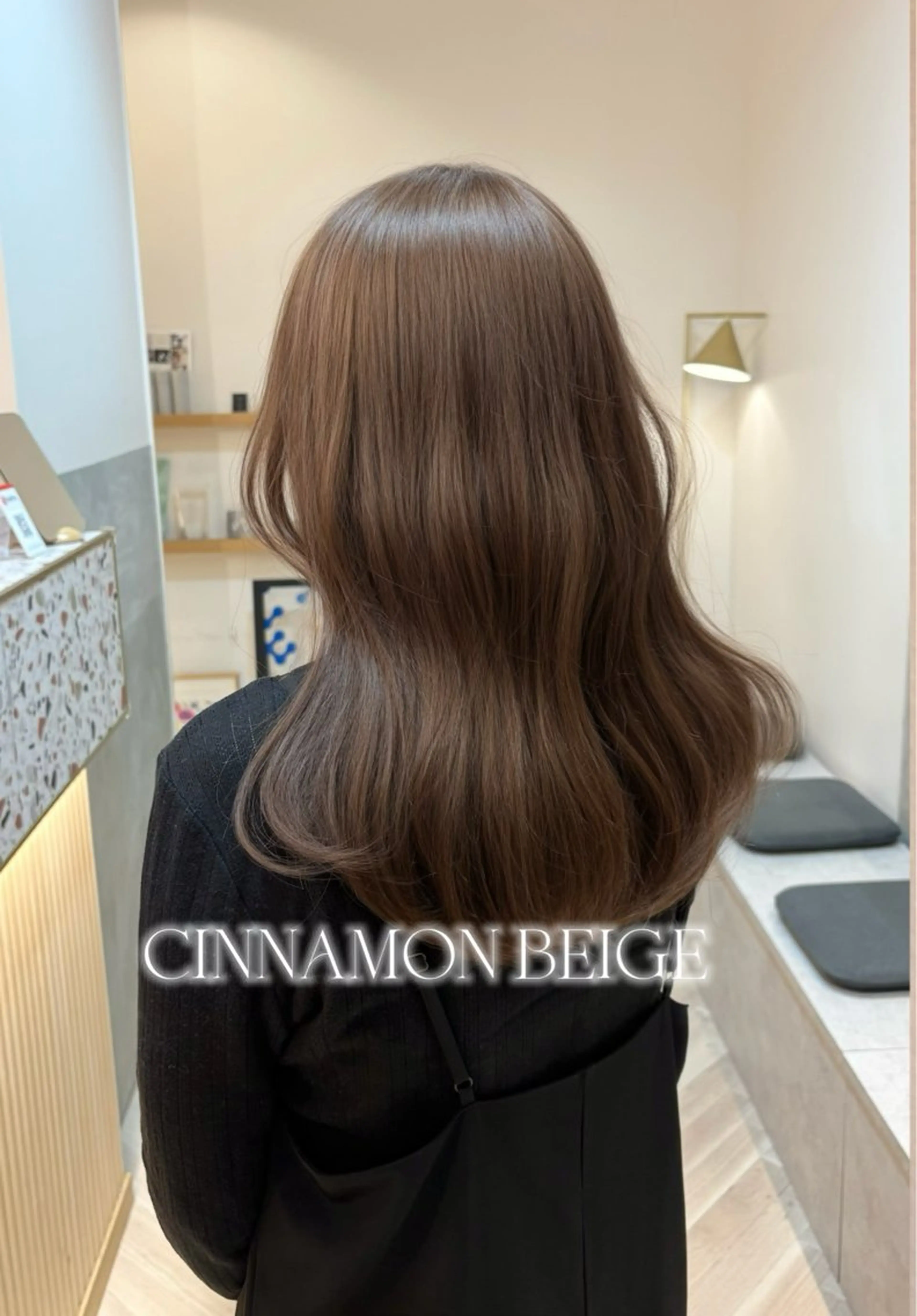 ミディアム カット ヘアカラー トリートメント 似合わせ/ベージュ /レイヤー/りほ🤍のヘアスタイル