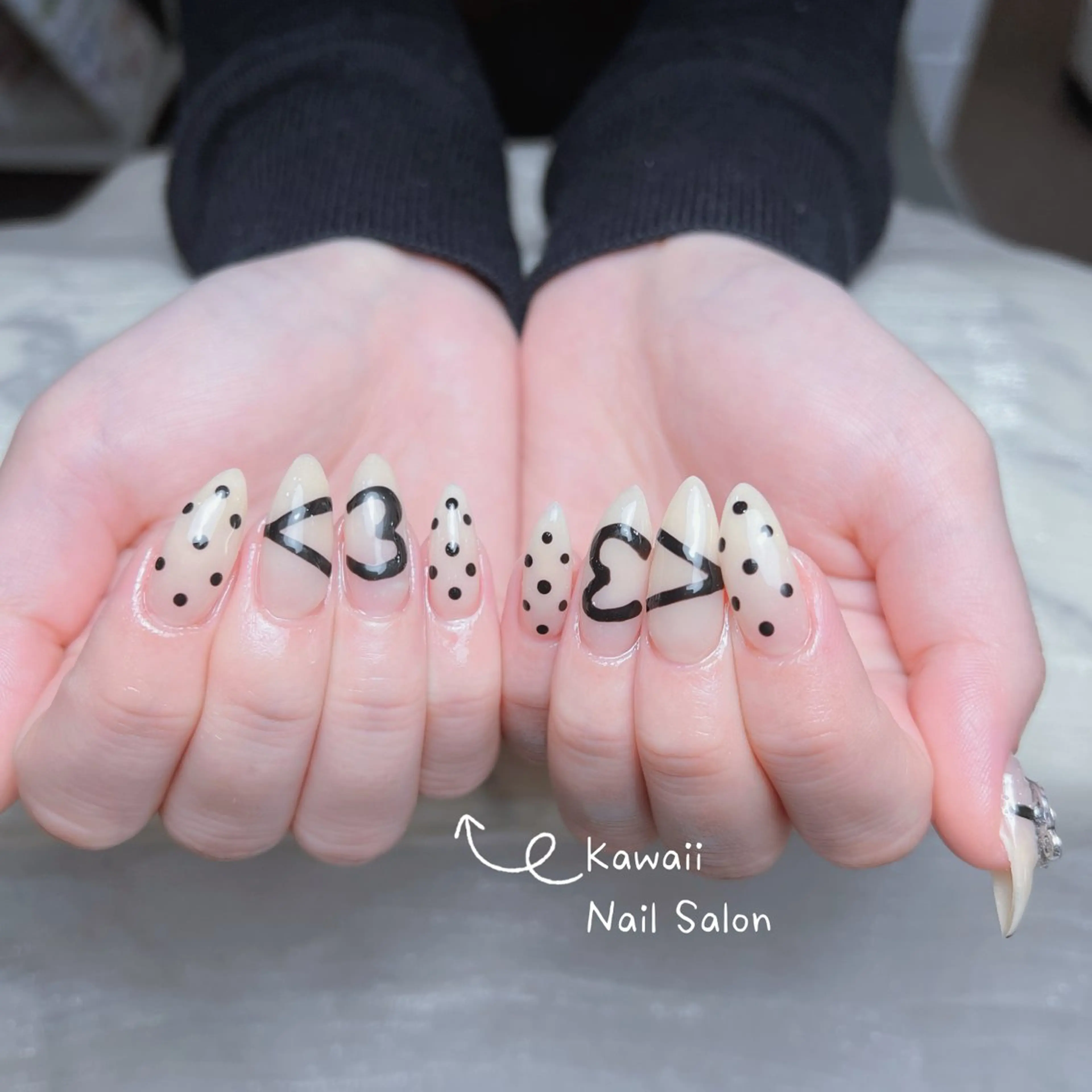ネイル ジェルネイル ハート ピンク バレンタイン Kawaii _Nailのネイルデザイン