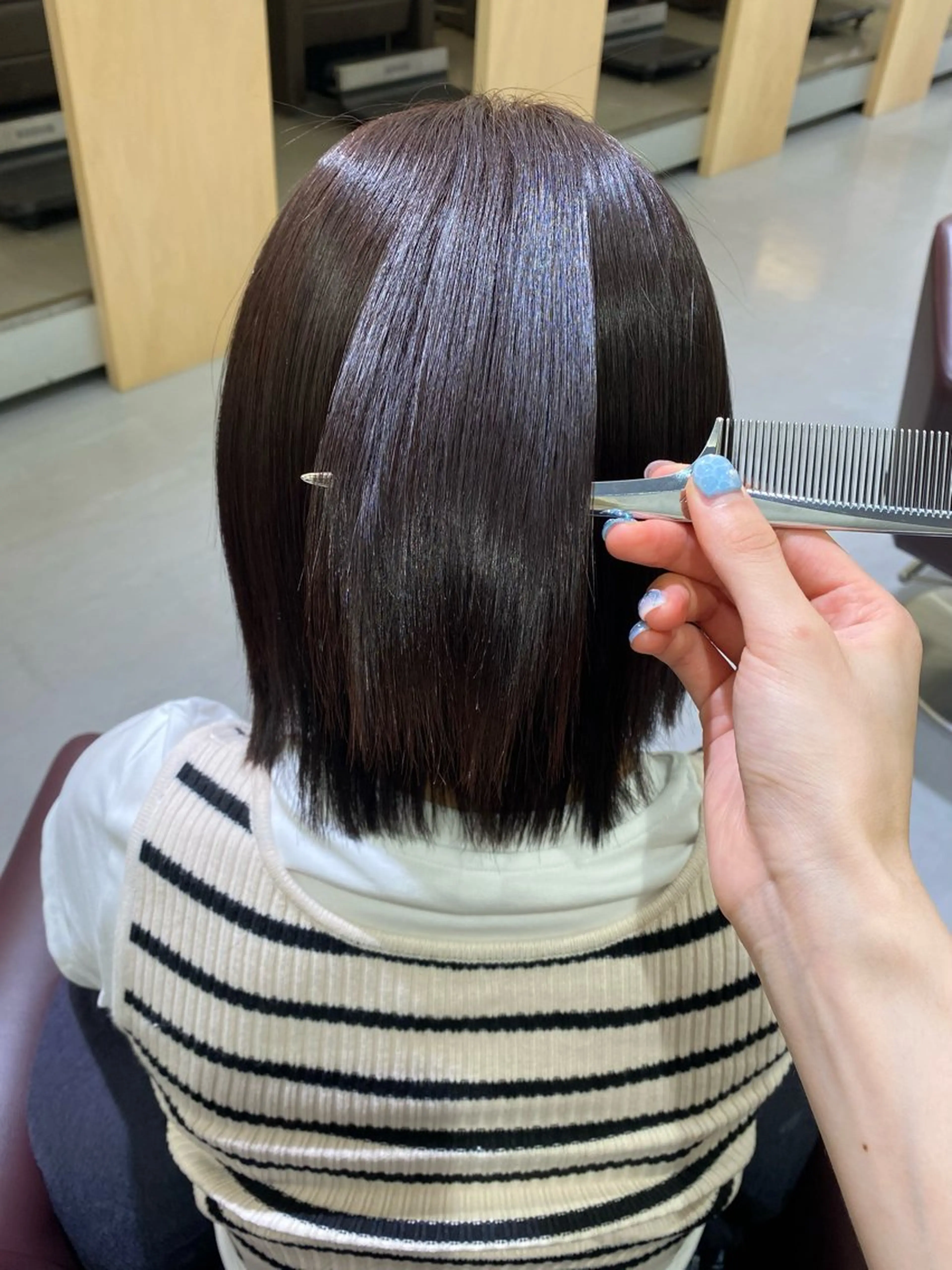 ショート カット ヘアカラー トリートメント ️🫧透明感カラー& 髪質改善🎀いさきのヘアスタイル