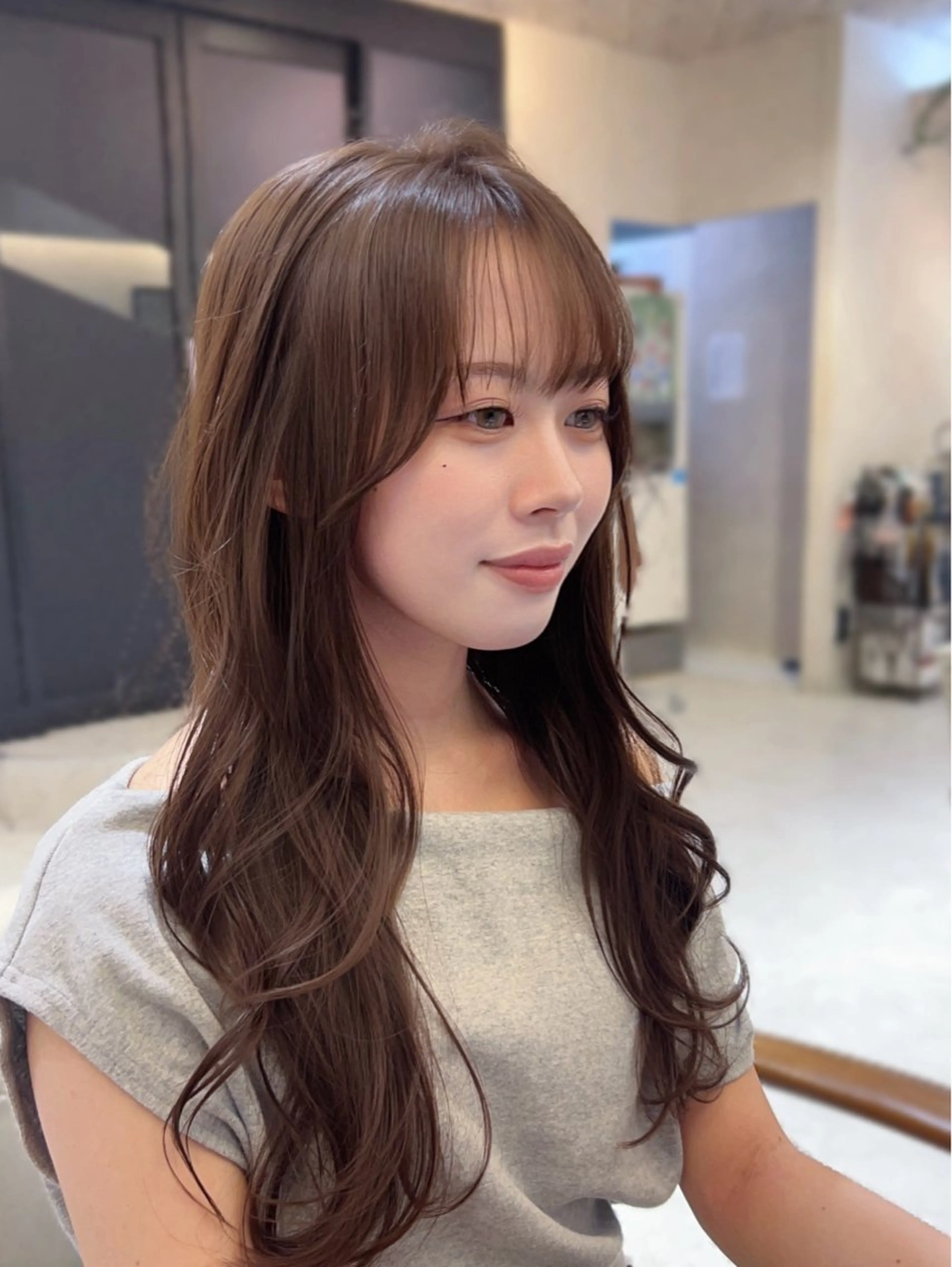 ロング カット ヘアカラー トリートメント 本店店長☆ 前原海翔のヘアスタイル