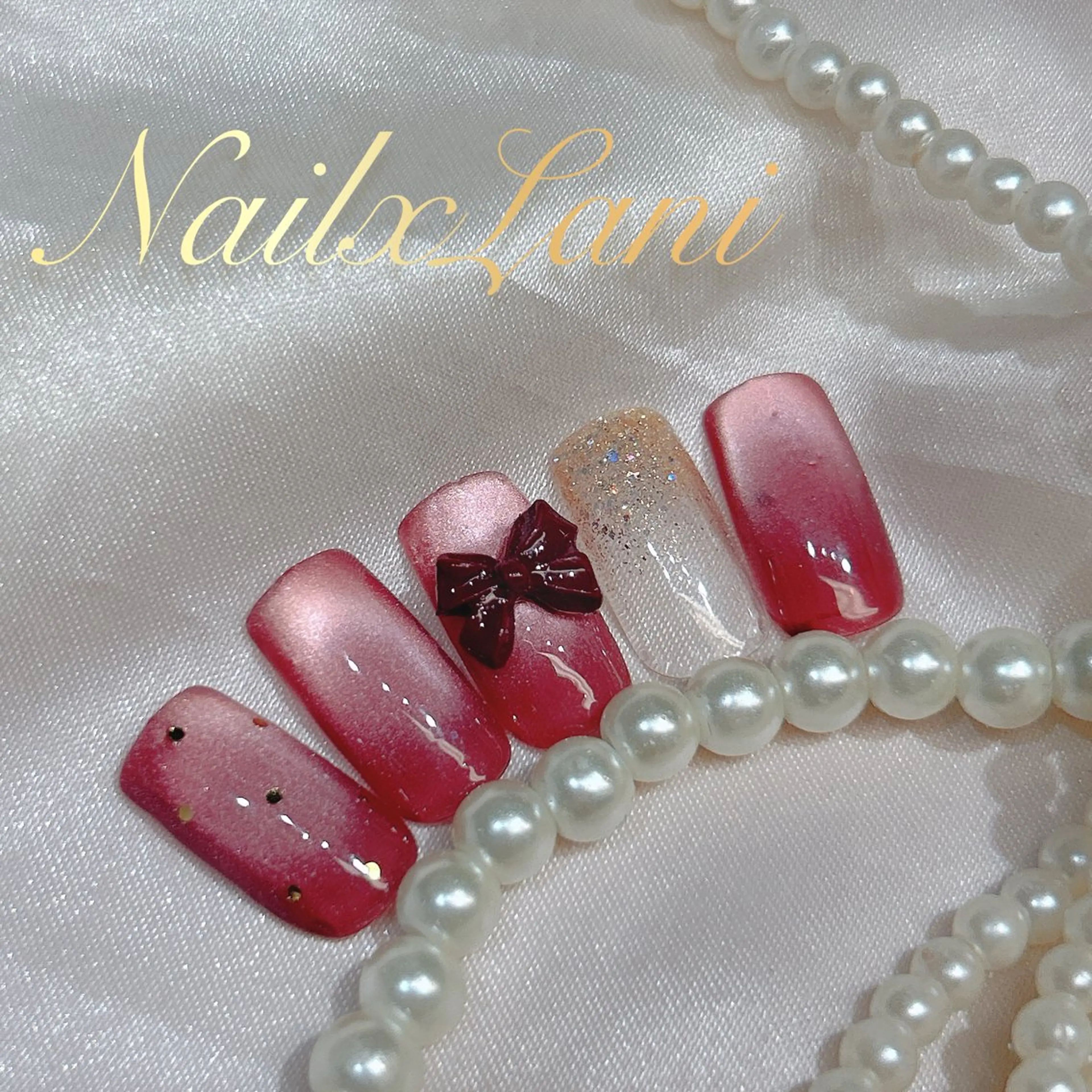ネイル フットネイル ジェルネイル マグネットネイル パラジェル 冬ネイル Nail×Lani 深爪矯正対応◎のネイルデザイン