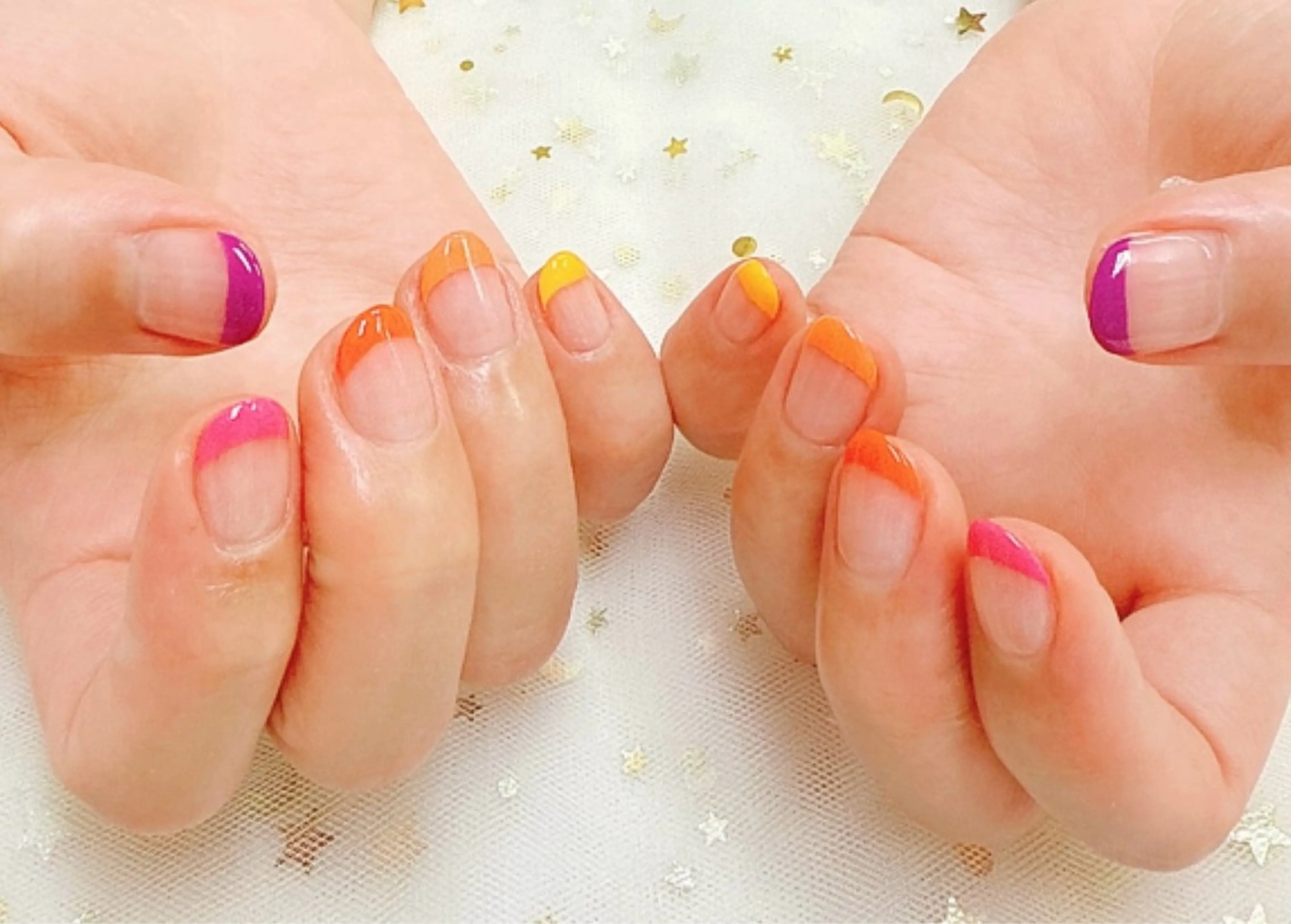 カラー ハンドネイル 上福岡 らんらんのネイルデザイン
