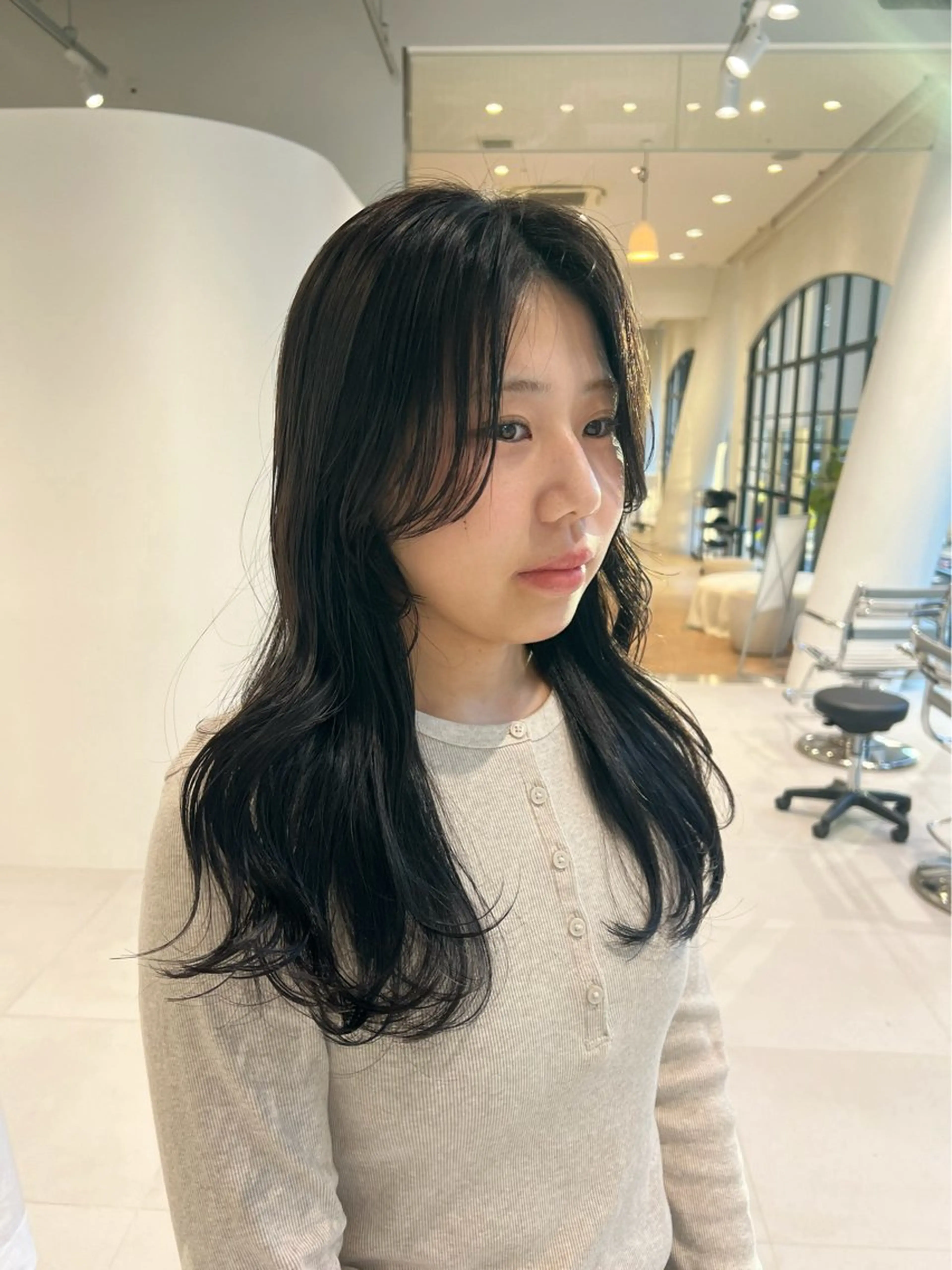 セミロング カラー グレージュ カット ヘアカラー トリートメント 似合わせ/レイヤー 💟SAEのヘアスタイル