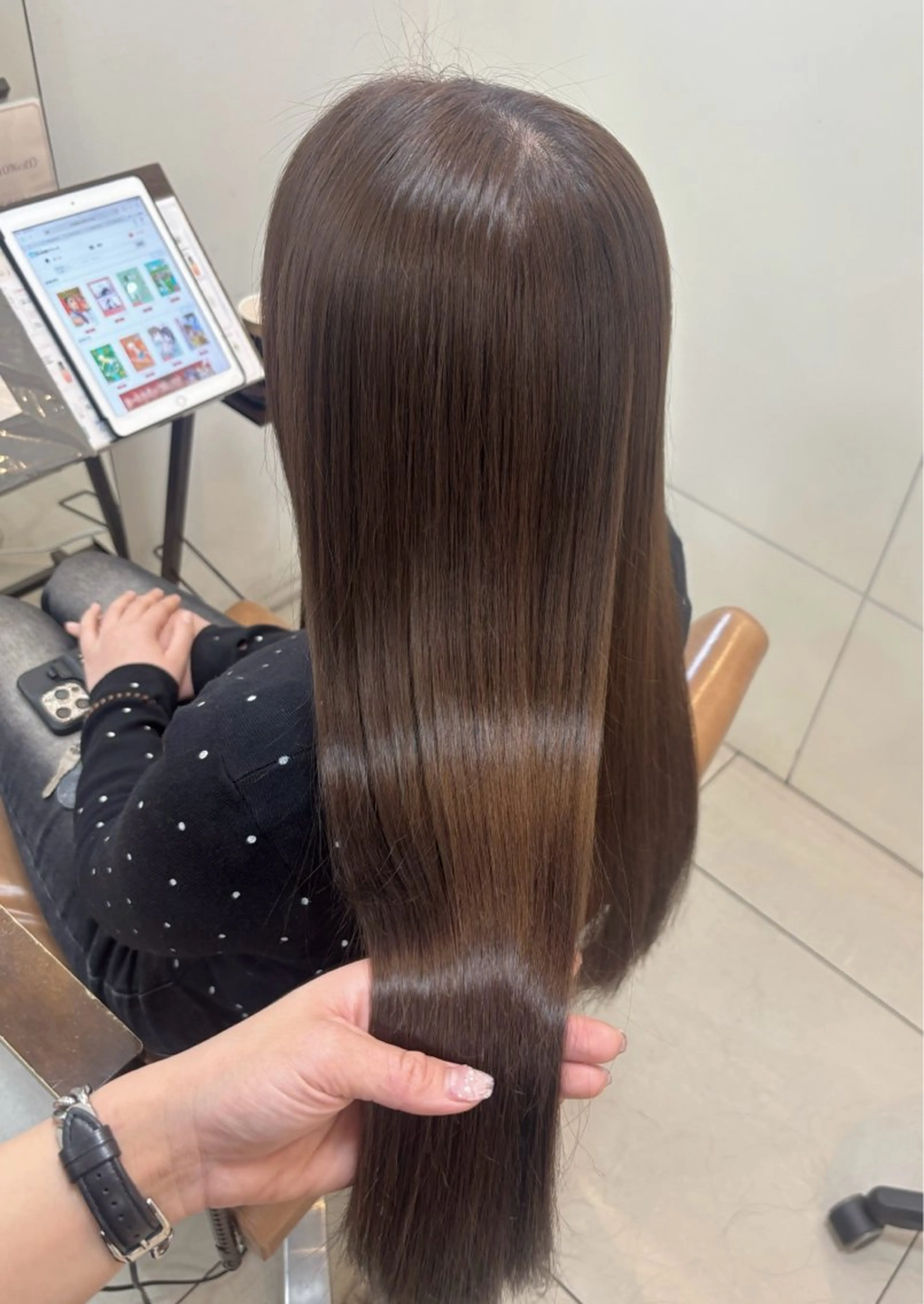 ロング パーマ 髪質改善 ストレートパーマ カット 縮毛矯正 トリートメント 頭皮×髪質改善 透明感カラー💎中村のヘアスタイル