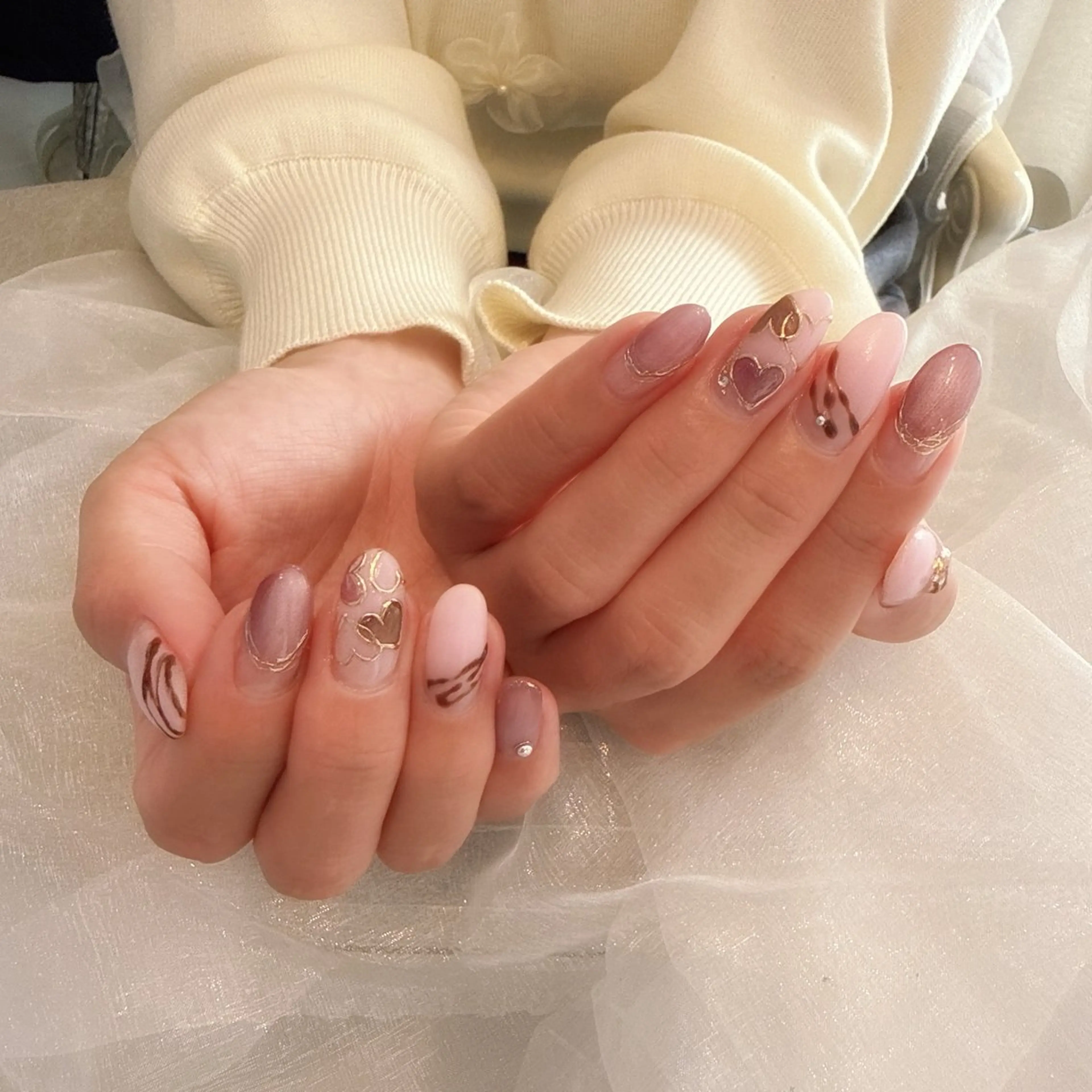 ネイル バレンタイン ハンドネイル ハンドケア NailArtist Mayuのネイルデザイン