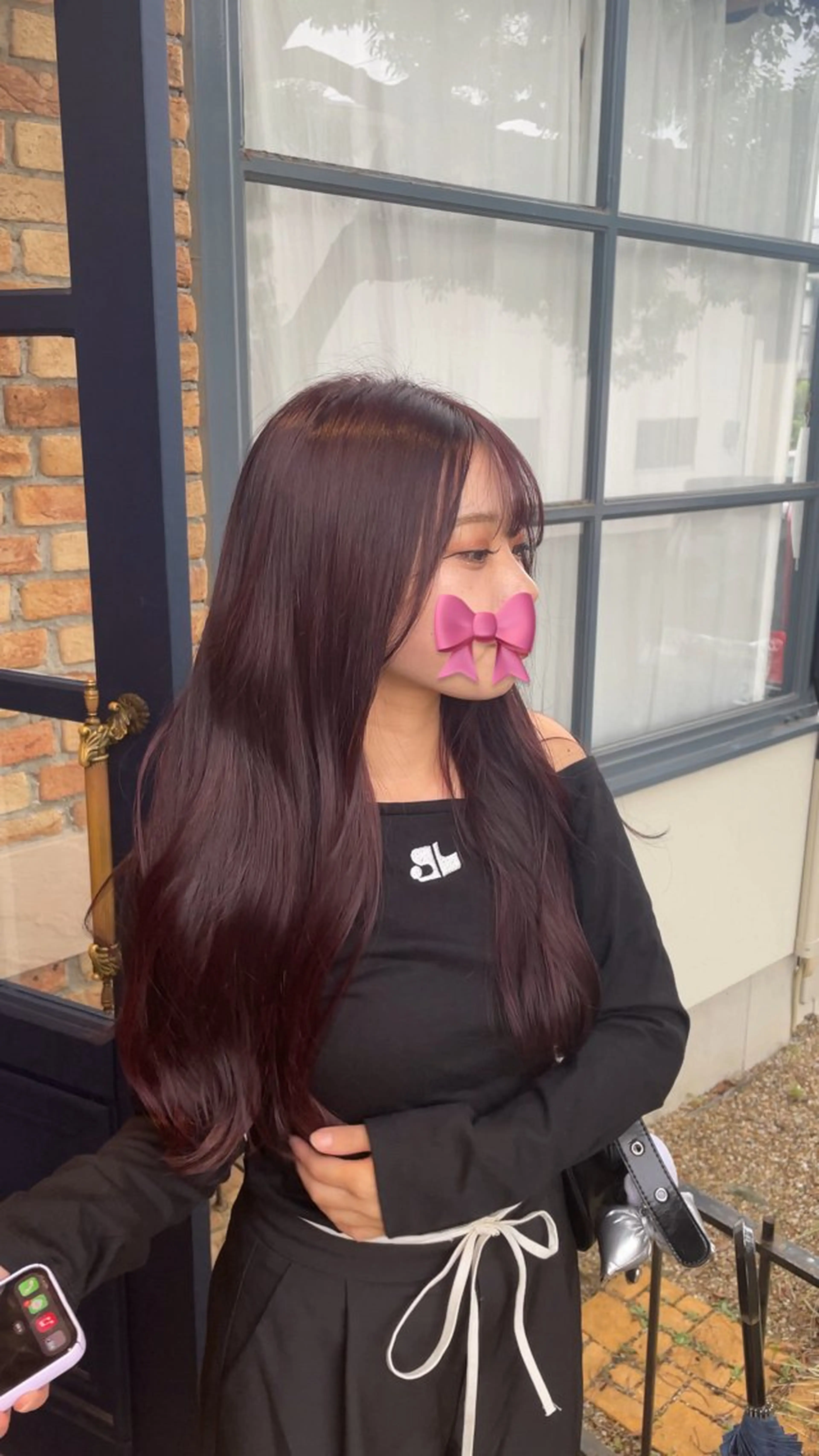 カラー ブリーチ イルミナカラー ブリーチなしカラー レッドカラー 小野 楓未のヘアスタイル