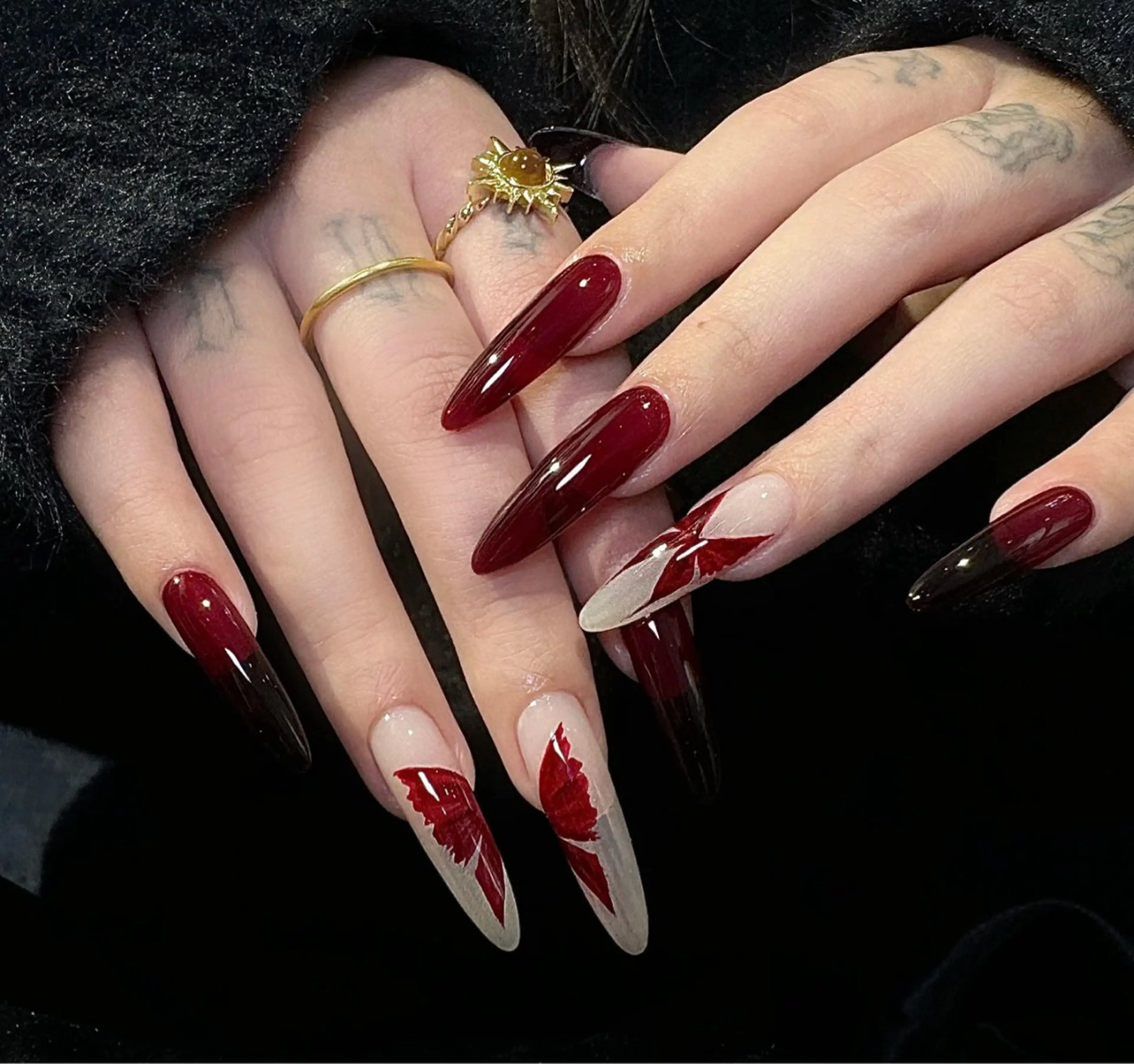 ネイル アートネイル オーロラネイル チークネイル フレンチネイル ガラスフレンチ ハンドネイル 🎀🎀YooLi Nail Salonのネイルデザイン