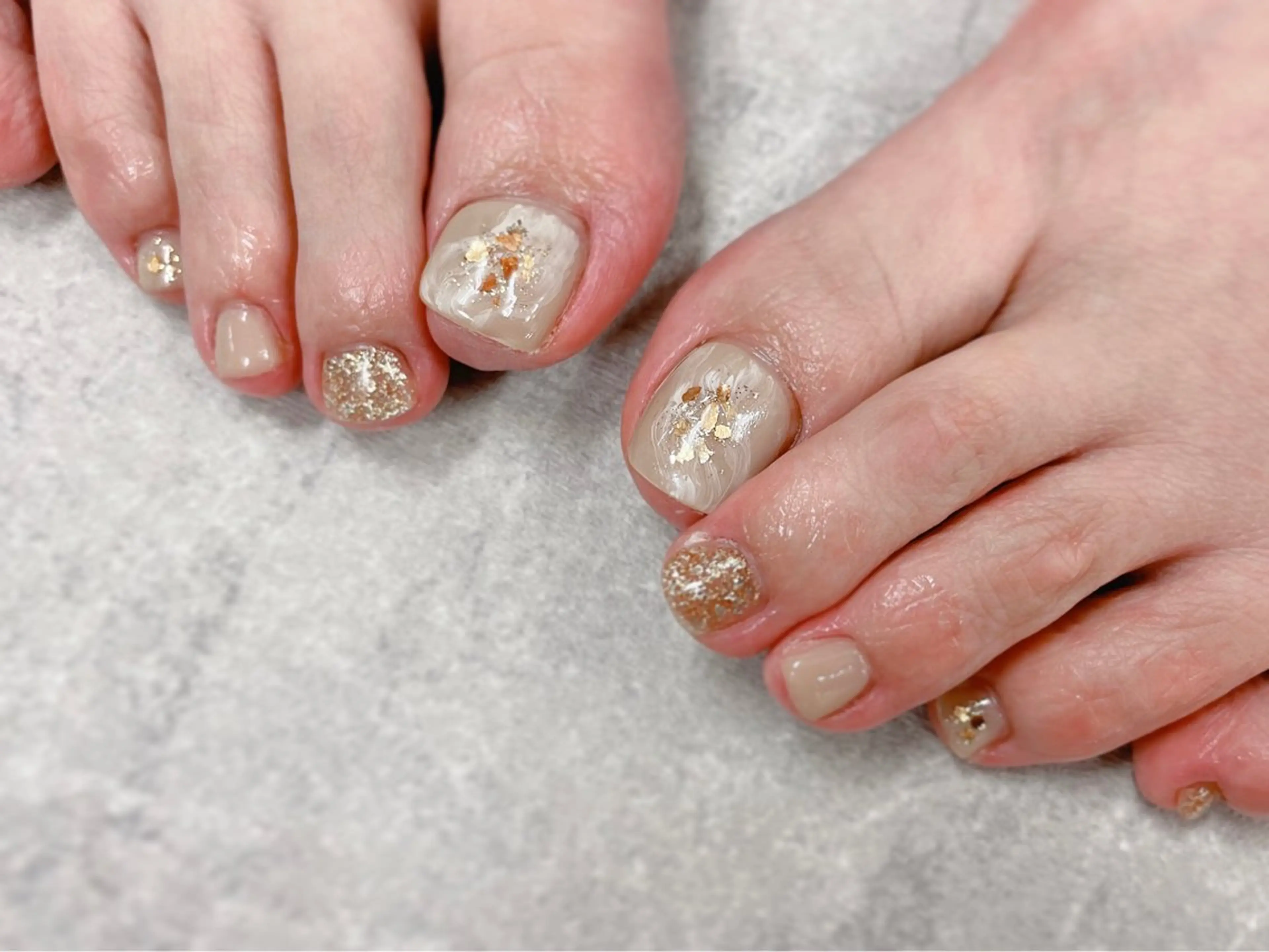 Foot オフ込　、 お持ち込みデザインnails 𖥧 𖧧  税込￥10,000​〜​の写真