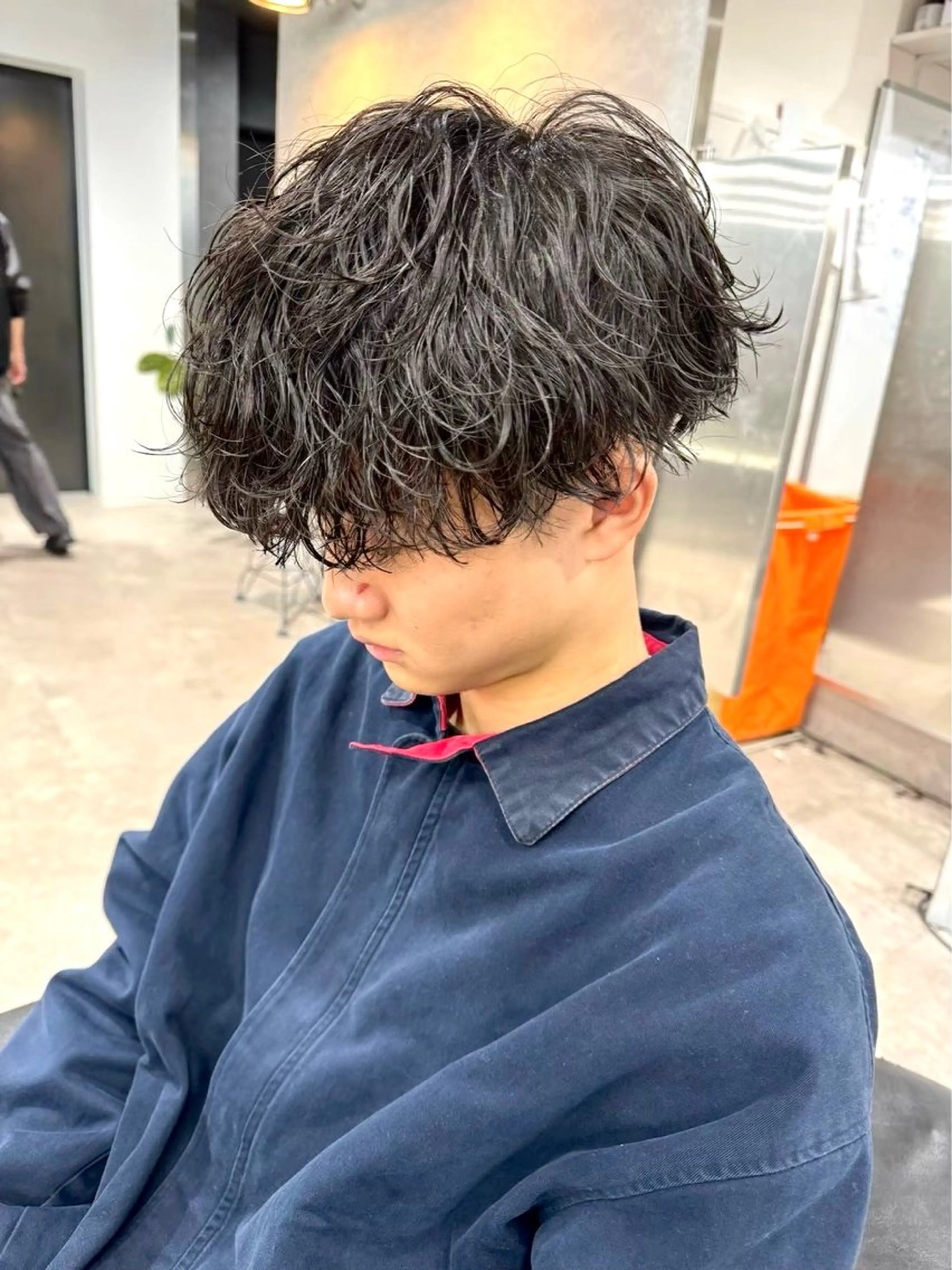 パーマ メンズ センターパート マッシュ メンズパーマ 学生（メンズ向け） 波巻きパーマ メンズパーマ全般/ 似合わせ/ジョウのヘアスタイル