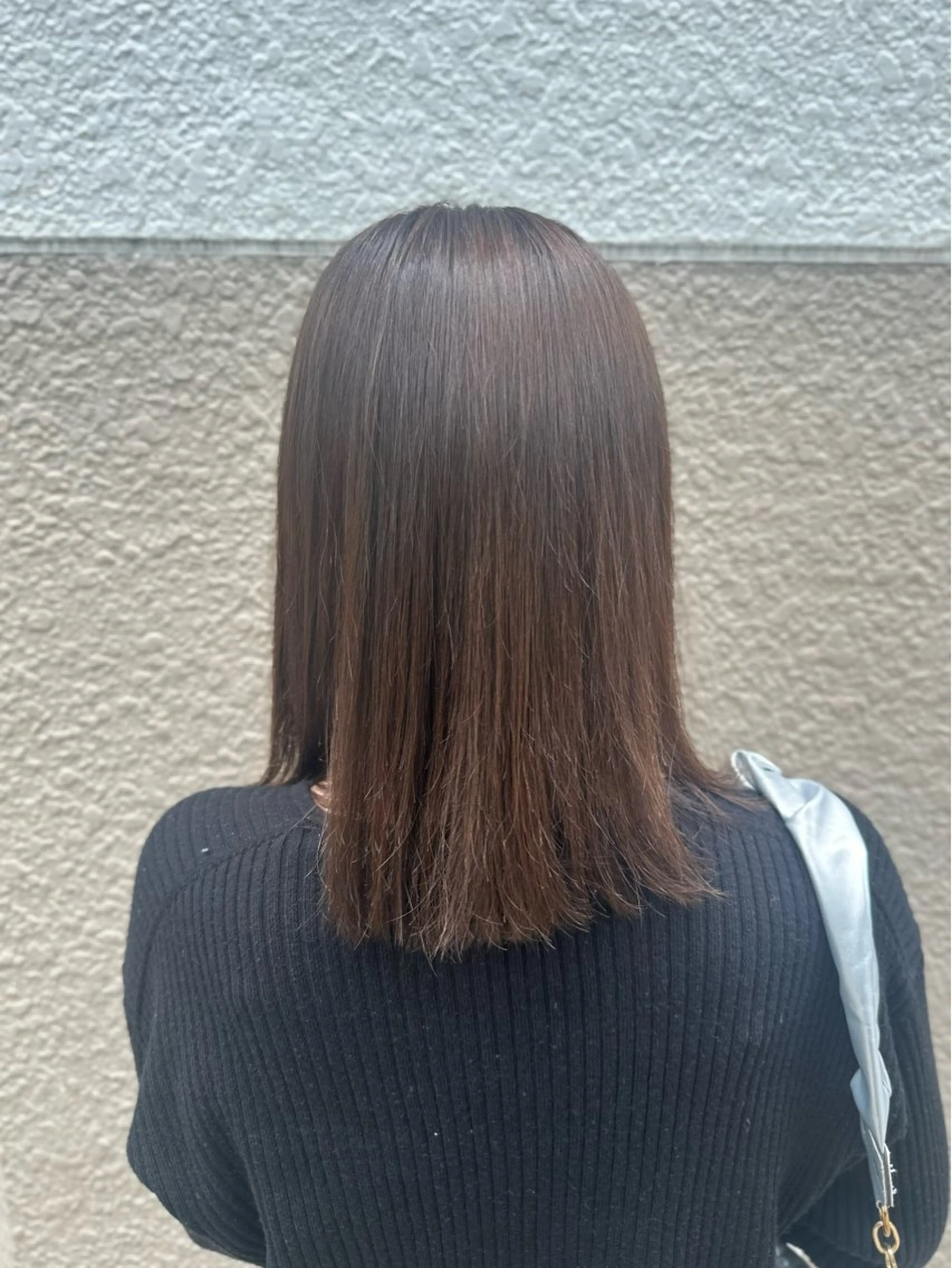 ミディアム カラー ブラウンカラー ショコラブラウン 透明感カラー 田中 汰知のヘアスタイル