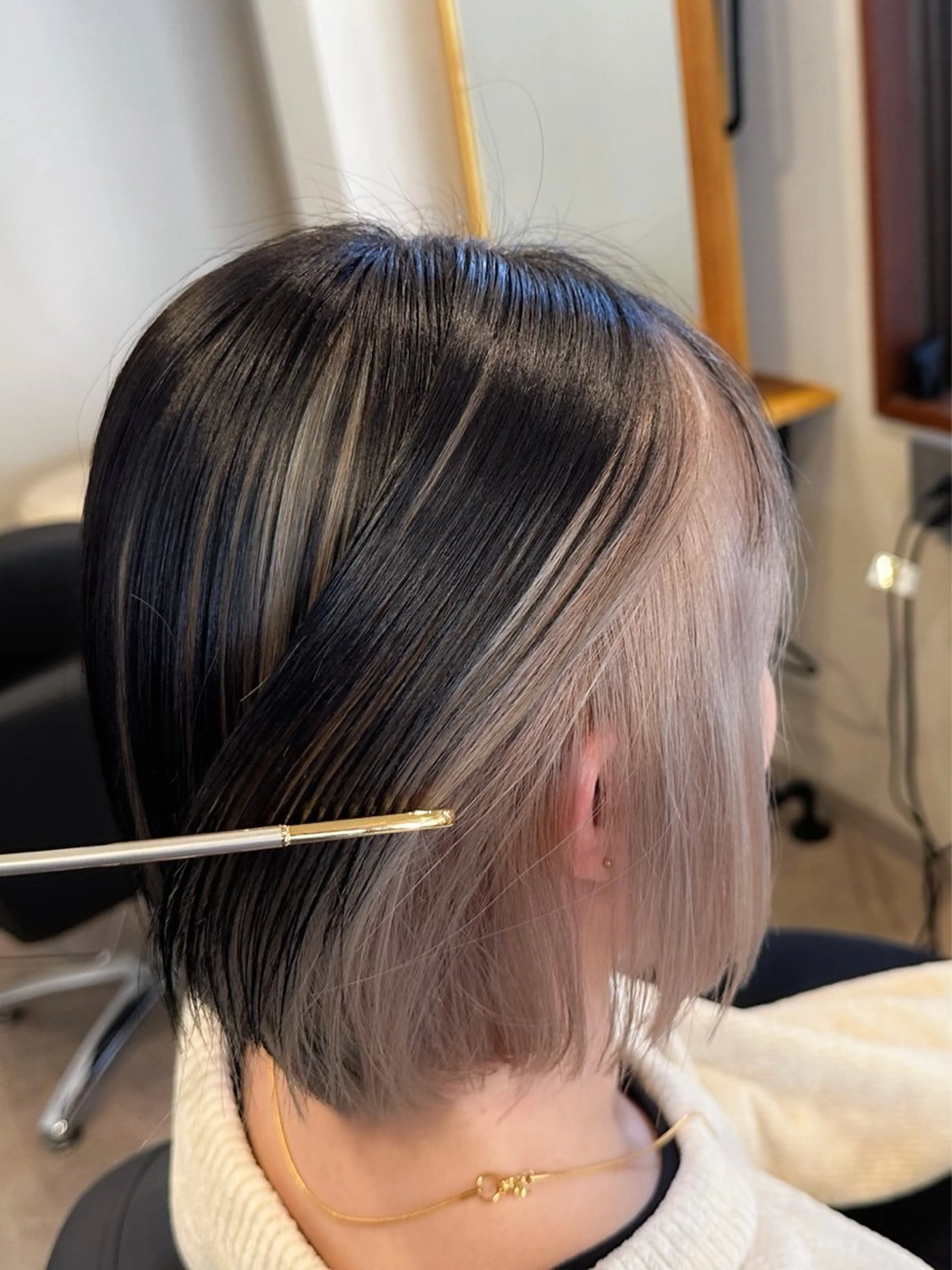 ミディアム カラー ベージュカラー 黒髪 affect 上大岡所属・《髪質改善・縮毛矯正 /ブリーチ》坂本爽のヘアスタイル