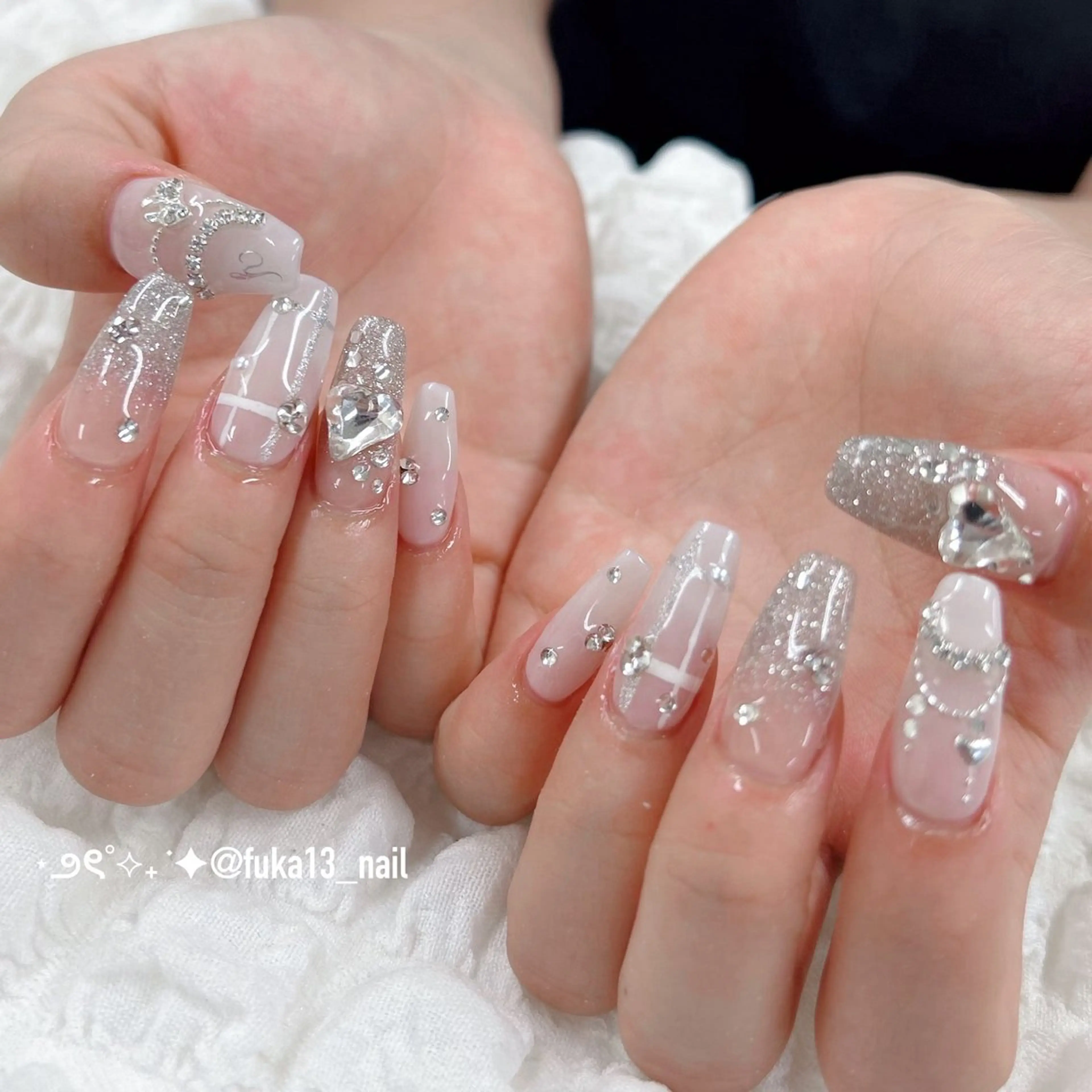 ネイル ガーリー キラキラネイル 韓国ネイル スカルプネイル ワンホンネイル ハンドネイル ネイルサロンAnela【アネラ】所属・Nail♡Fuka. /1月予約受付中のネイルデザイン